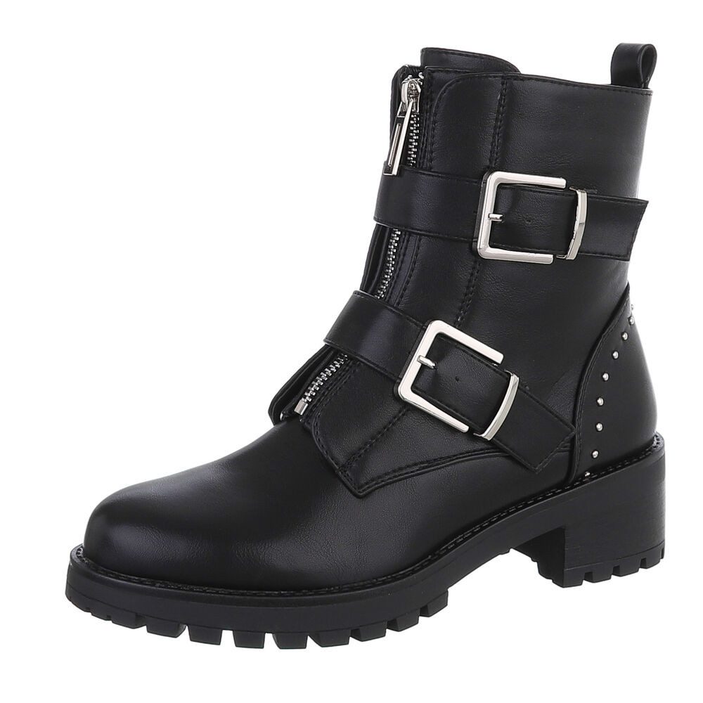 Ital-Design Damen Bikerschuhe Biker Westernstiefelette (87124808) günstig online kaufen