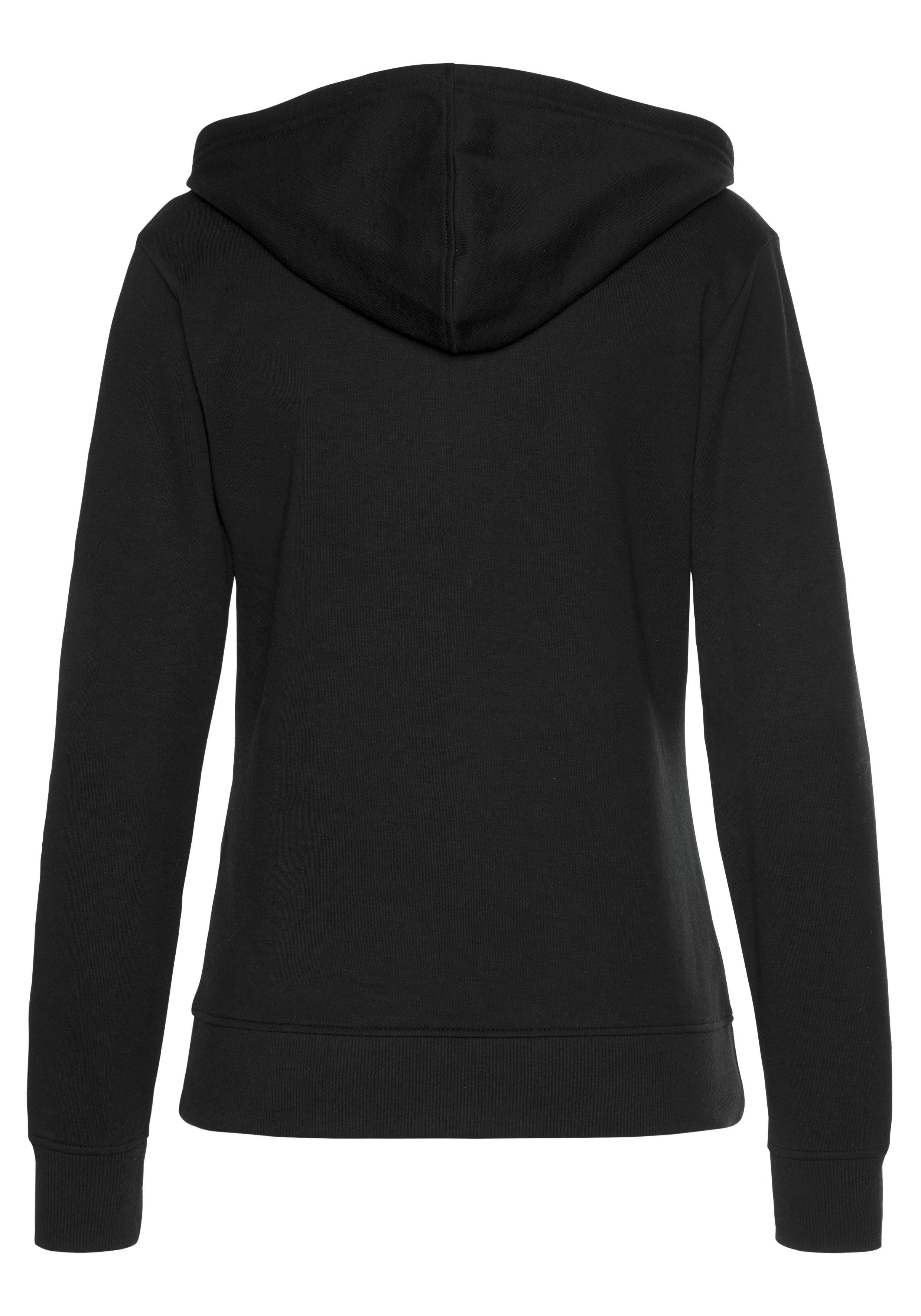 Bench. Loungewear Kapuzensweatjacke mit Logo und Kängurutasche, Loungewear