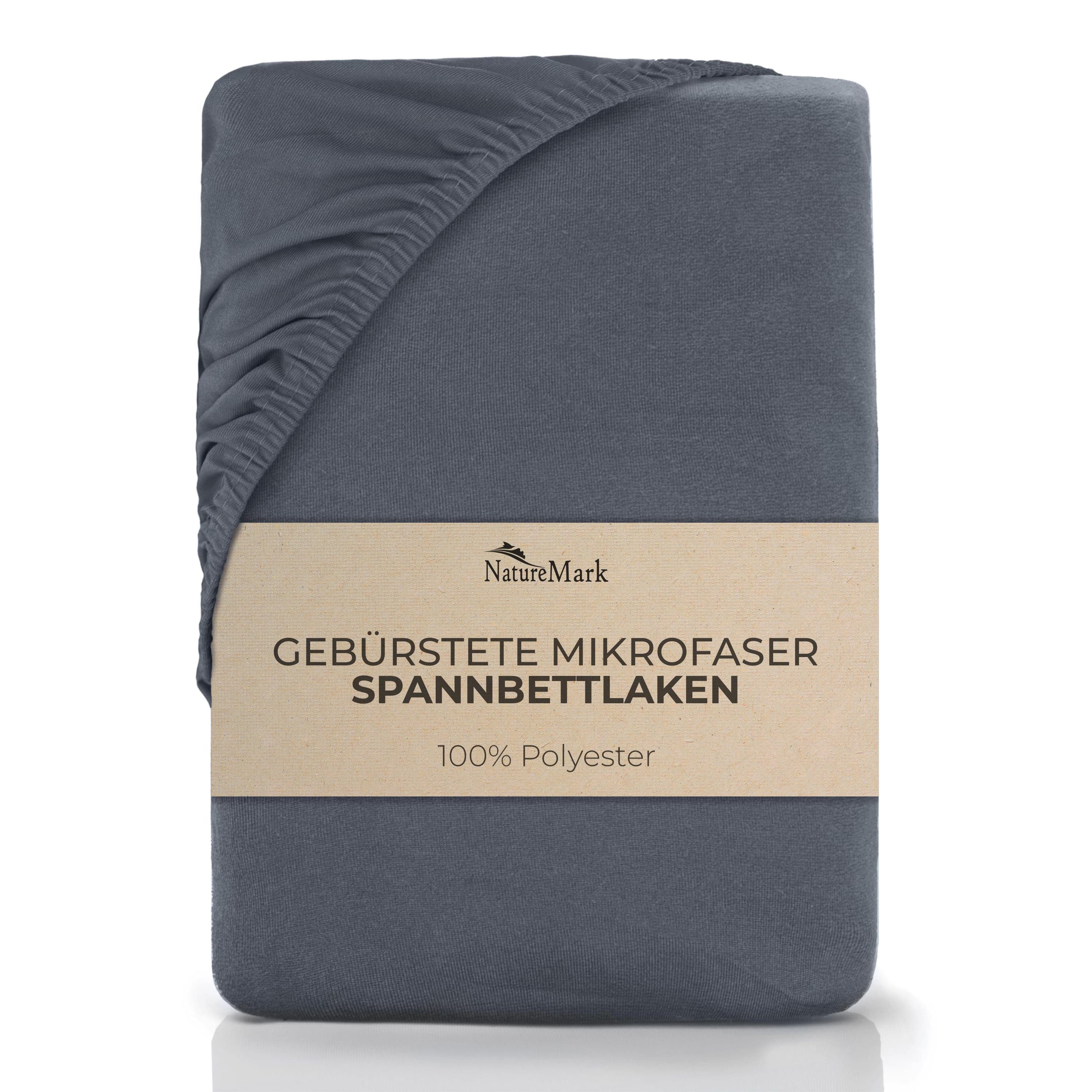 NatureMark Spannbettlaken Gebürstete Mikrofaser, Polyester, Gummizug: rundu günstig online kaufen