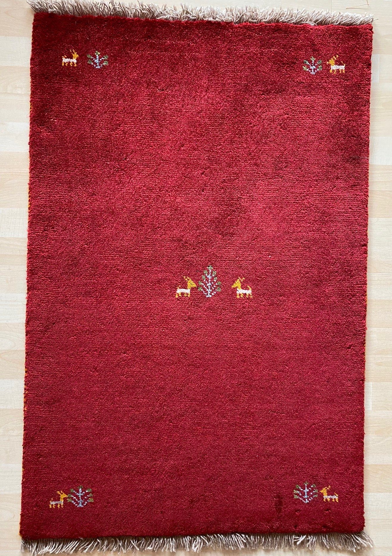 Orientteppich Bio, Zertifikat Morgenlandbazar, 115×76 Perser Morgenlandbazar Gabbeh Handgeknüpft mit Teppich Unikat