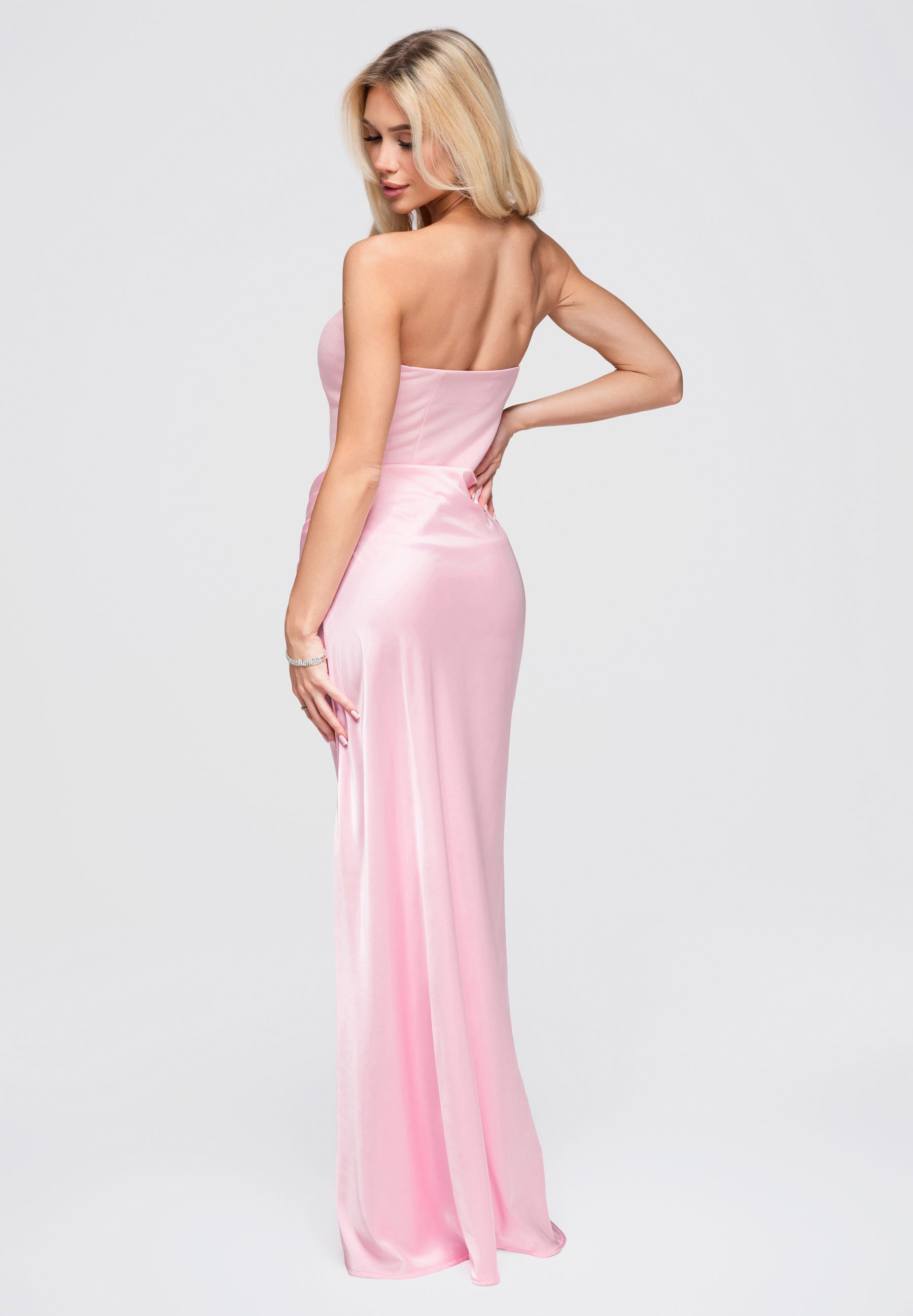 OMBRE Abendkleid Dress LA-OM-DLR392 sage S Pink S (kein Set, 1-tlg)