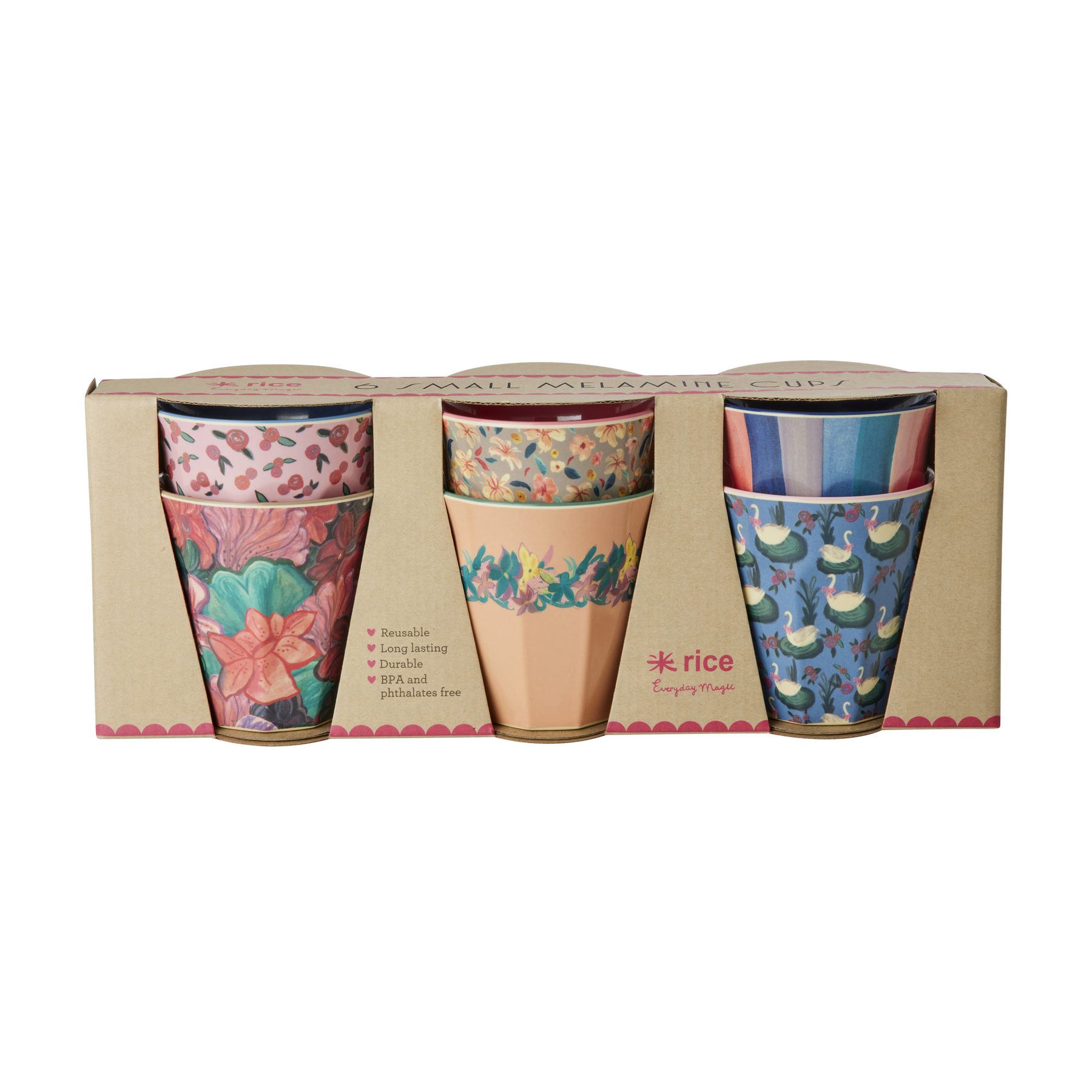 rice Becher Rice Becher Melamin 6er Set - A New York Minute Print - 160ml, Melamin