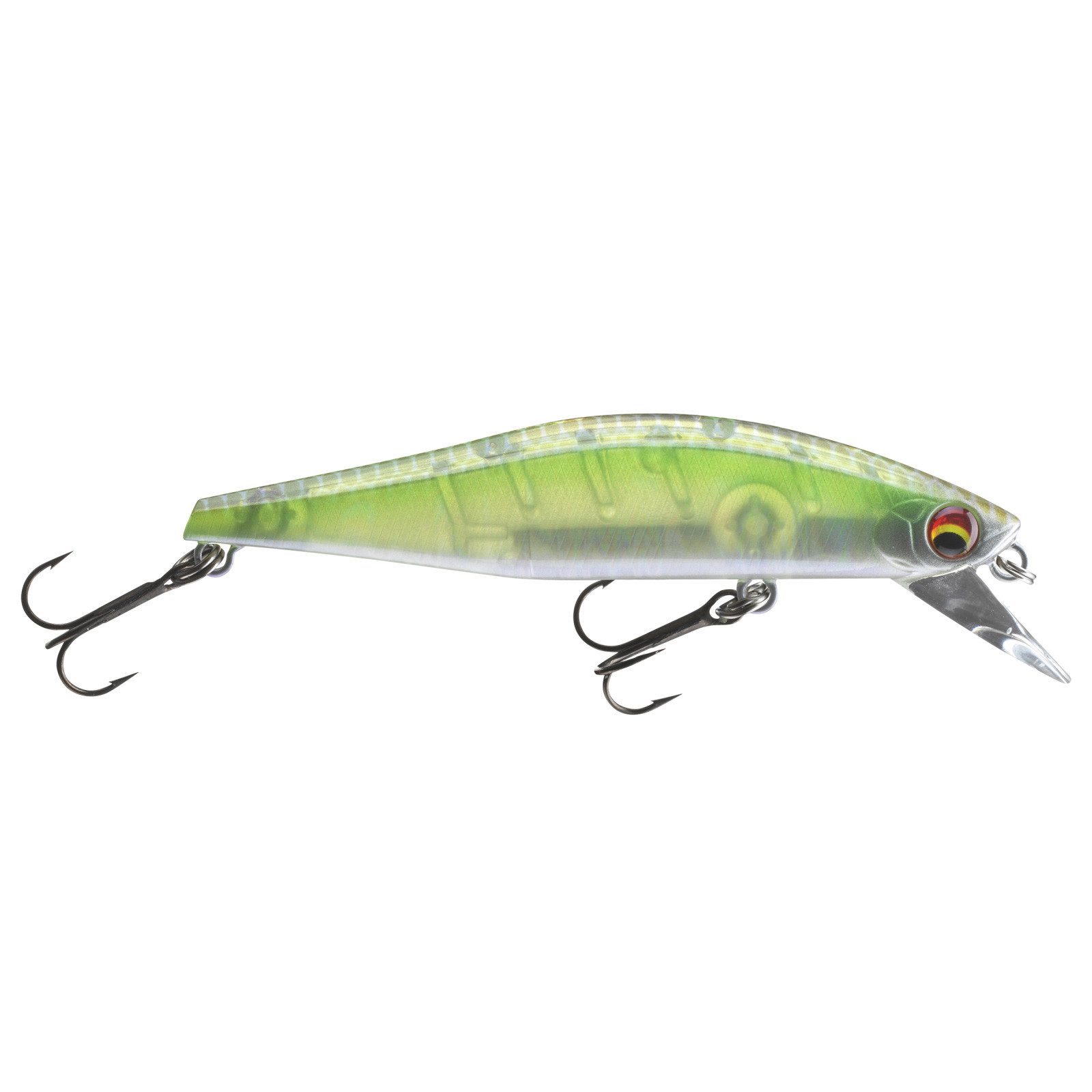 Daiwa Kunstköder, Daiwa TN Wise Minnow 70FS Green Flash Ghost Twitchbait Wobbler