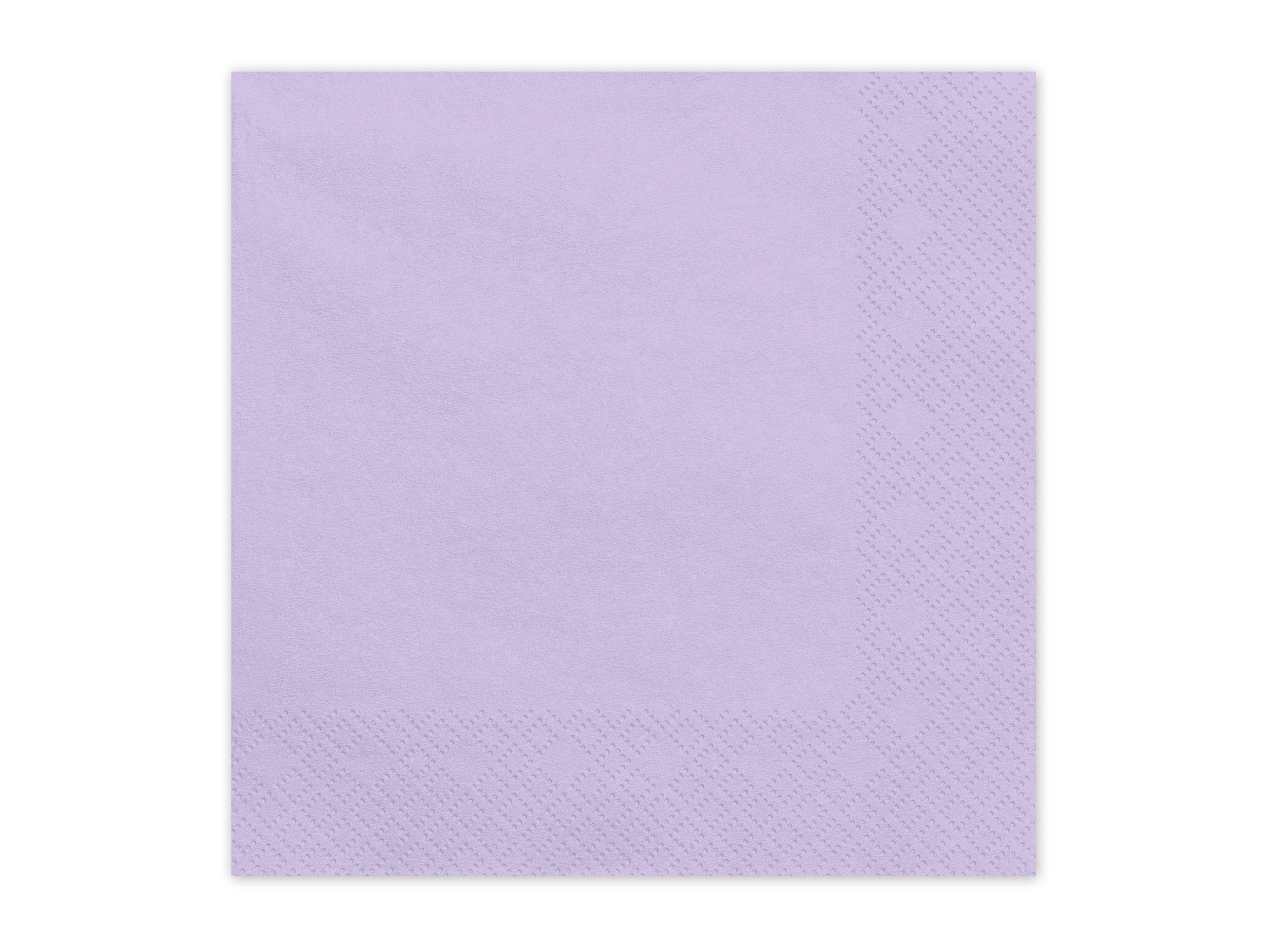 partydeco Papierserviette, Servietten Papier 33x33cm 2-lagig 20 Stück Lavendel