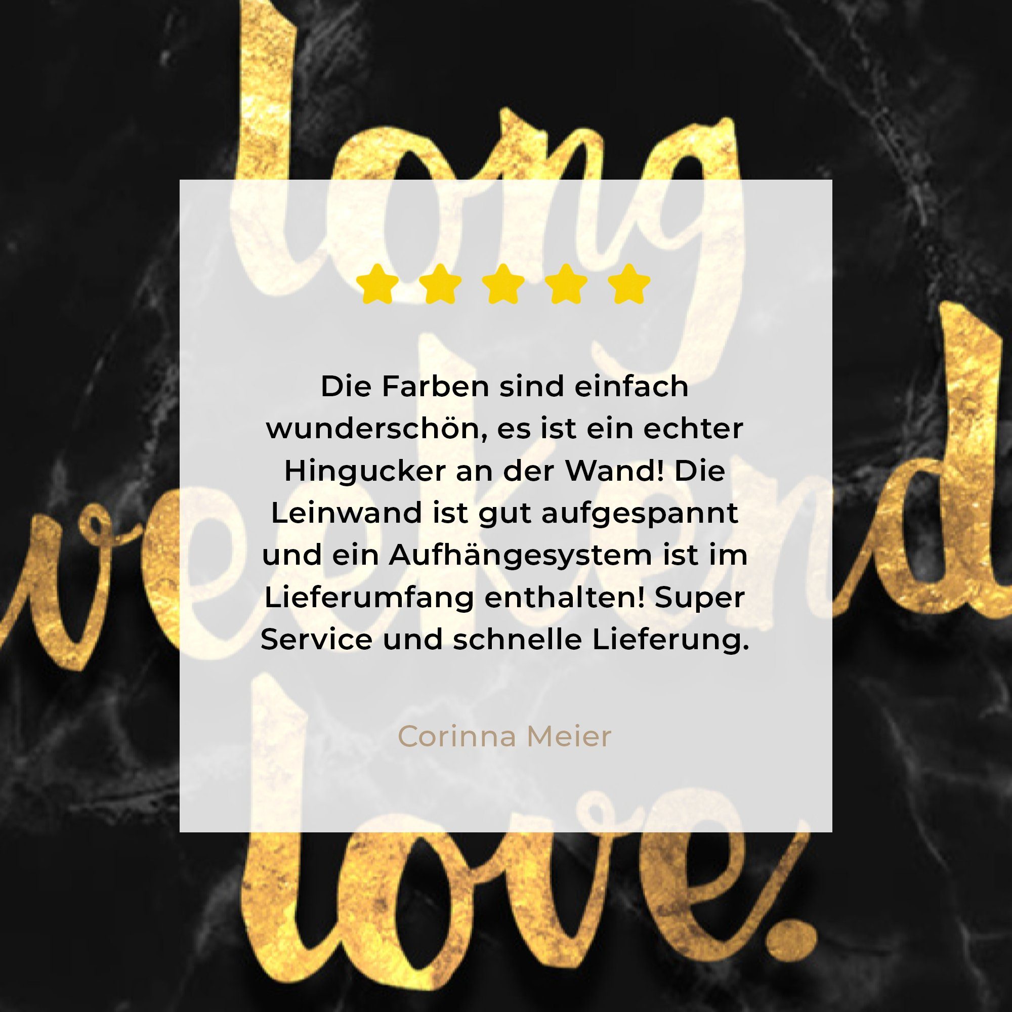 OneMillionCanvasses® Leinwandbild Zitate Gold fertig Zackenaufhänger, (1 - St), bespannt Liebe - Leinwandbild inkl. Gemälde, Marmor, 20x30 - cm