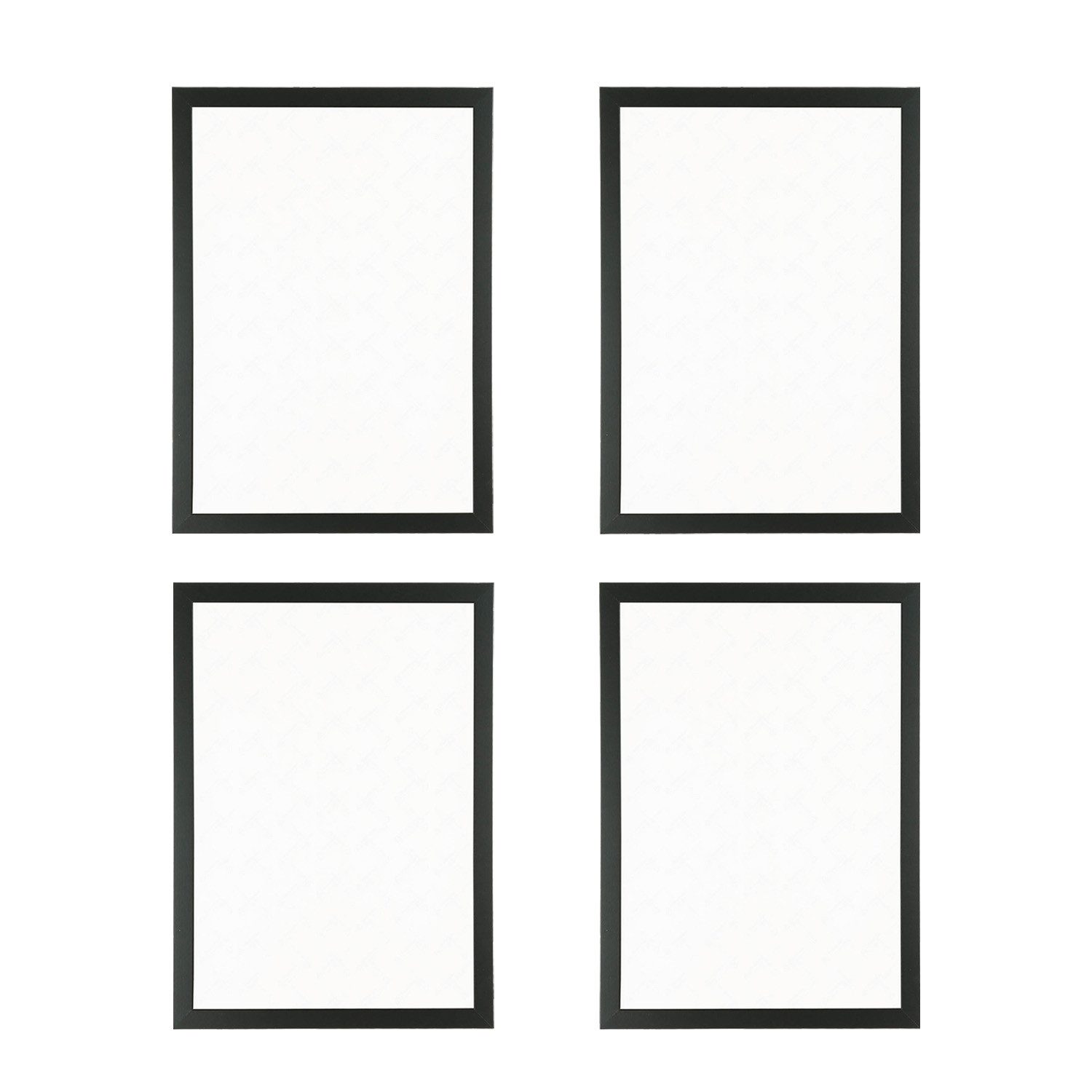 Licht-Erlebnisse Bilderrahmen-Set BILDERRAHMEN, Schwarz 4er Set DIN A3 45 x 32,5 cm Holz Kunststoff bruchsicher Wand