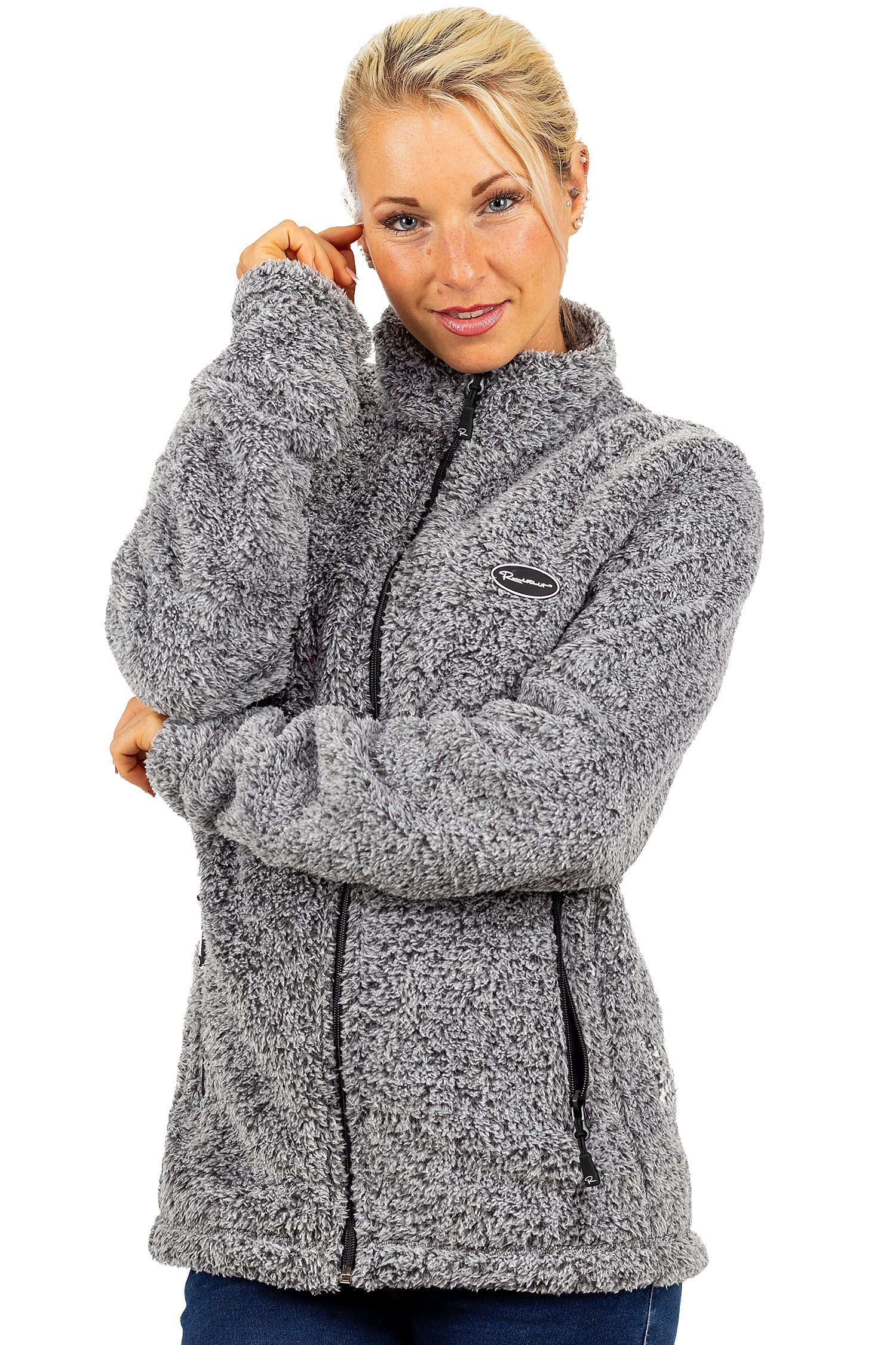 Reichstadt Fleecejacke Damen Fleecejacke 22RSW002 Extravagante Reißverschluss-Anhänger