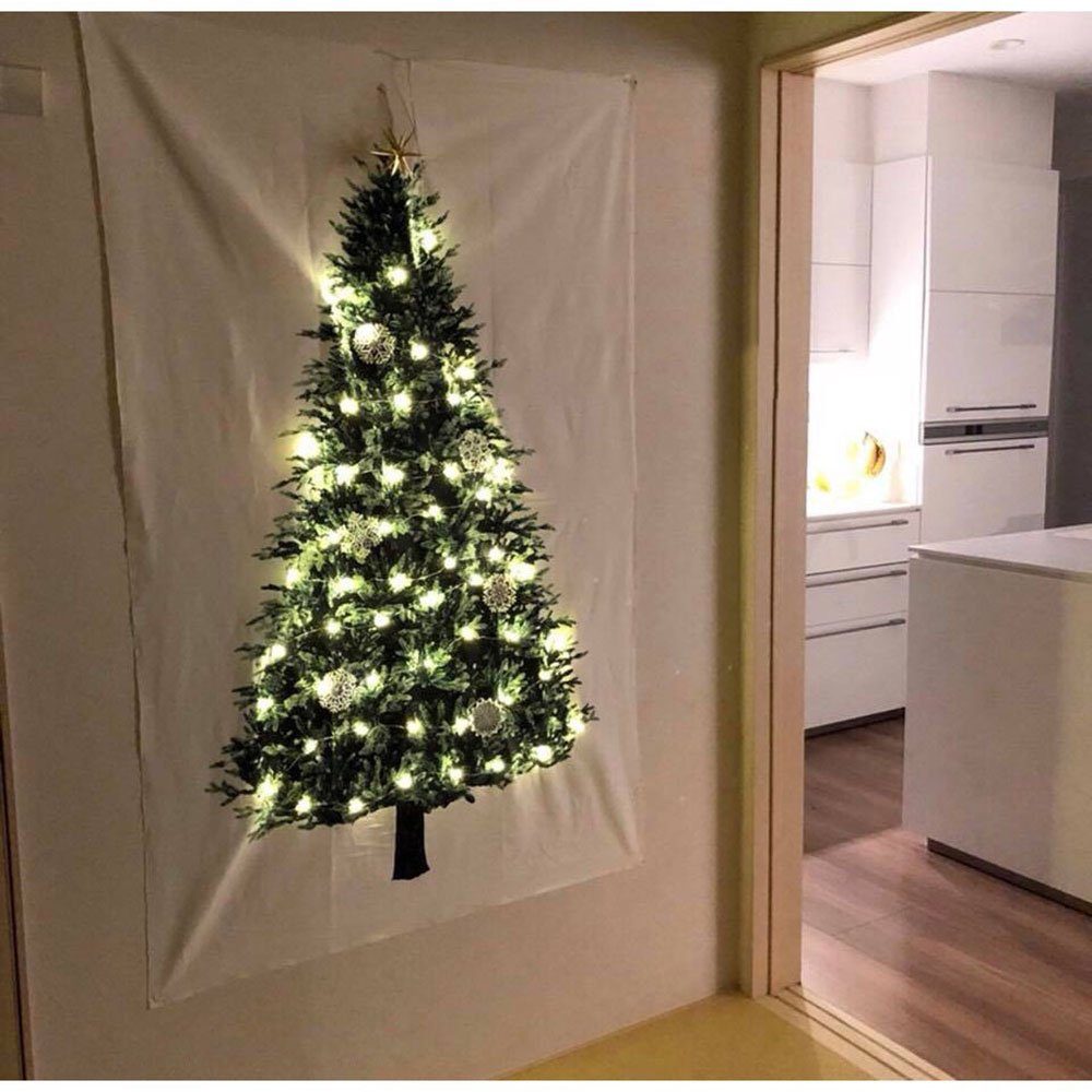 Wandteppich »Wandbehang mit grünem Weihnachtsbaum, Hintergrundstoff,  Weihnachtsdekoration( Lichterketten nicht enthalten) «, Housruse online  kaufen | OTTO