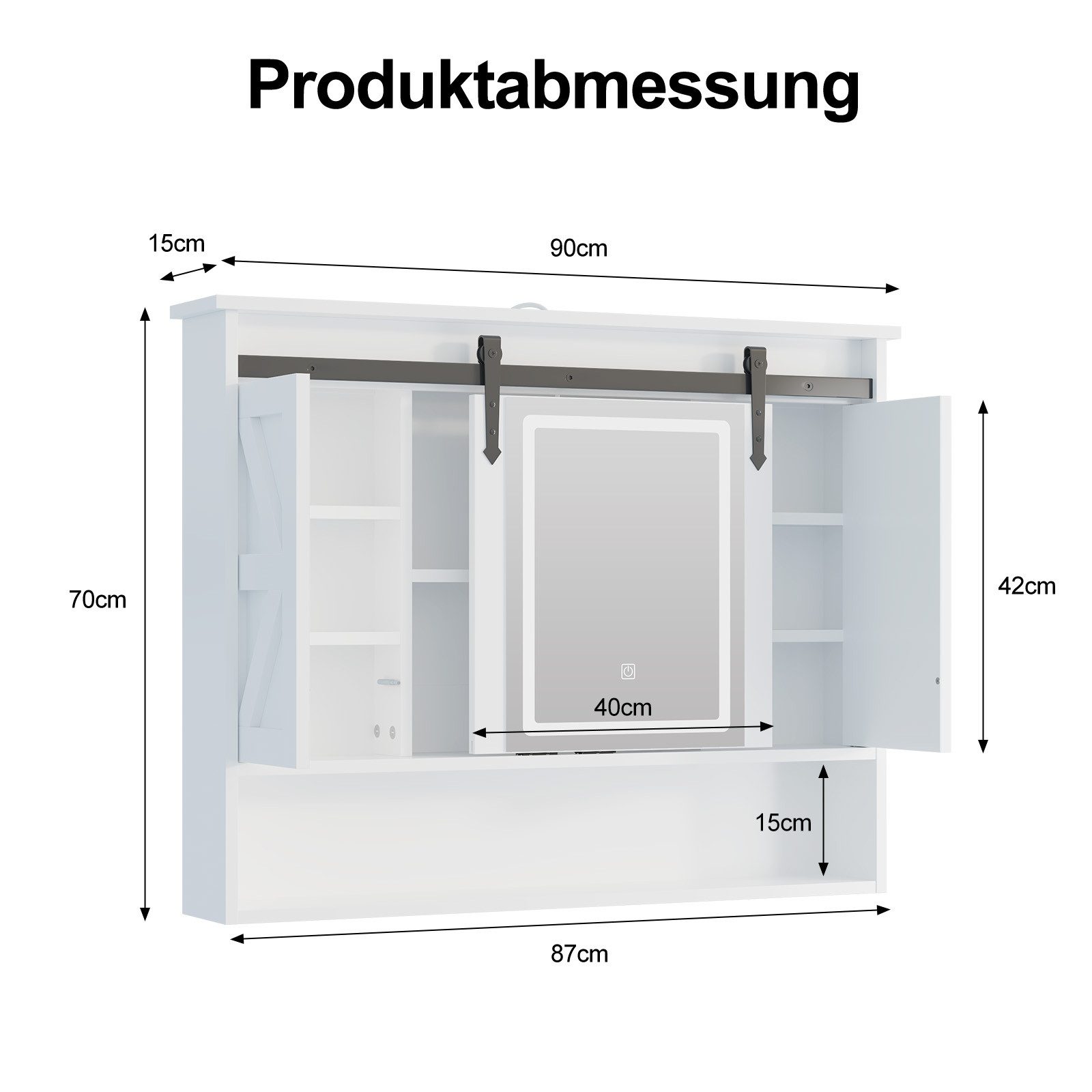 radelldar Spiegelschrank bad mit Beleuchtung Medizinschrank günstig online kaufen