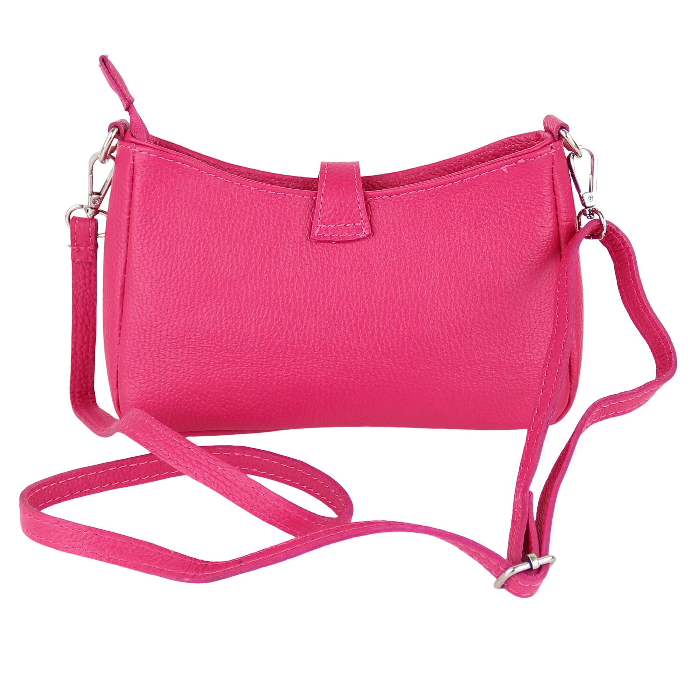 MIRROSI Umhängetasche Damen Crossbody Bag, Echtleder Made In Italy, 24x15x5cm