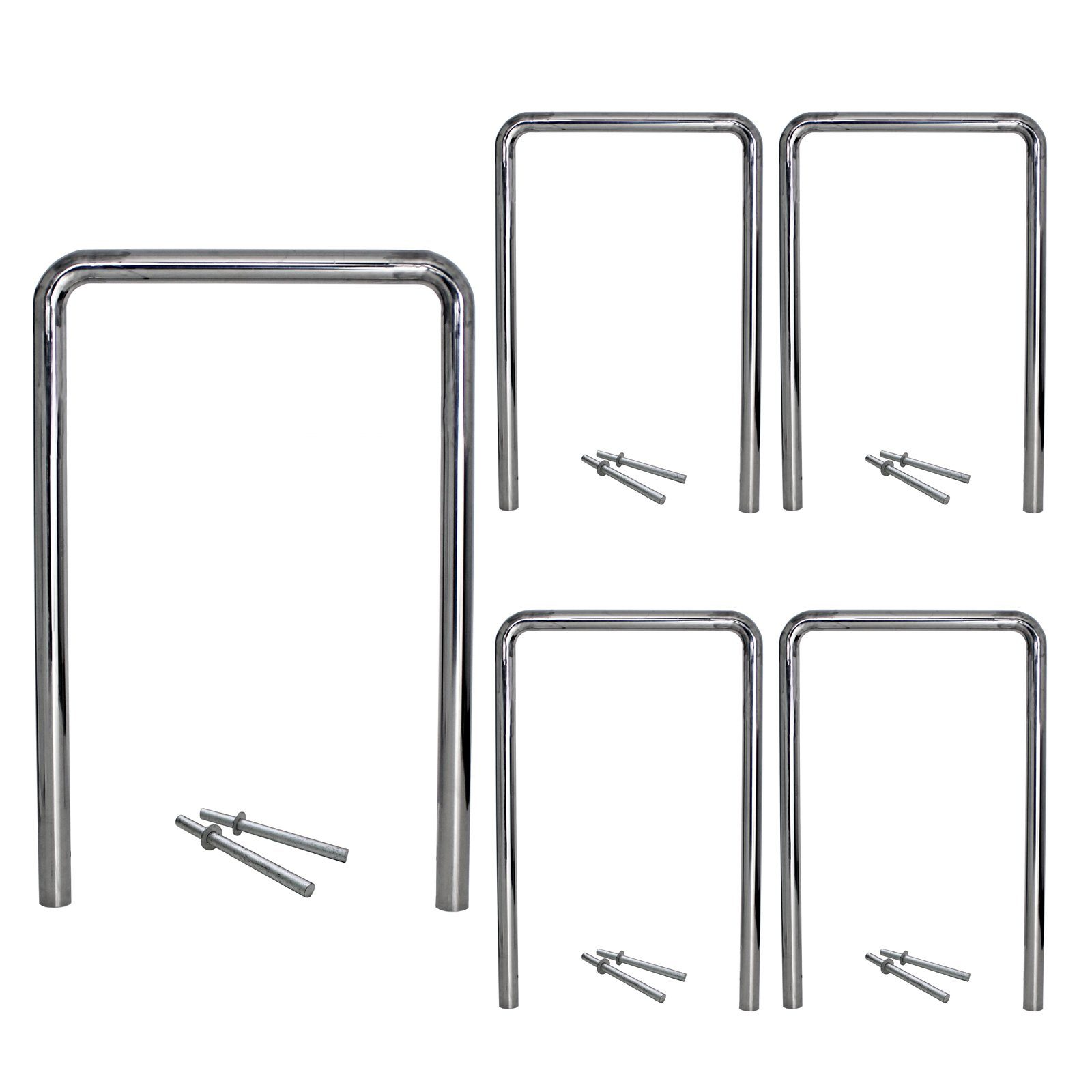 TRUTZHOLM Fahrradständer 5x Fahrradanlehnbügel 118 x 78 cm Edelstahl Ø 60 mm Parker Typ U