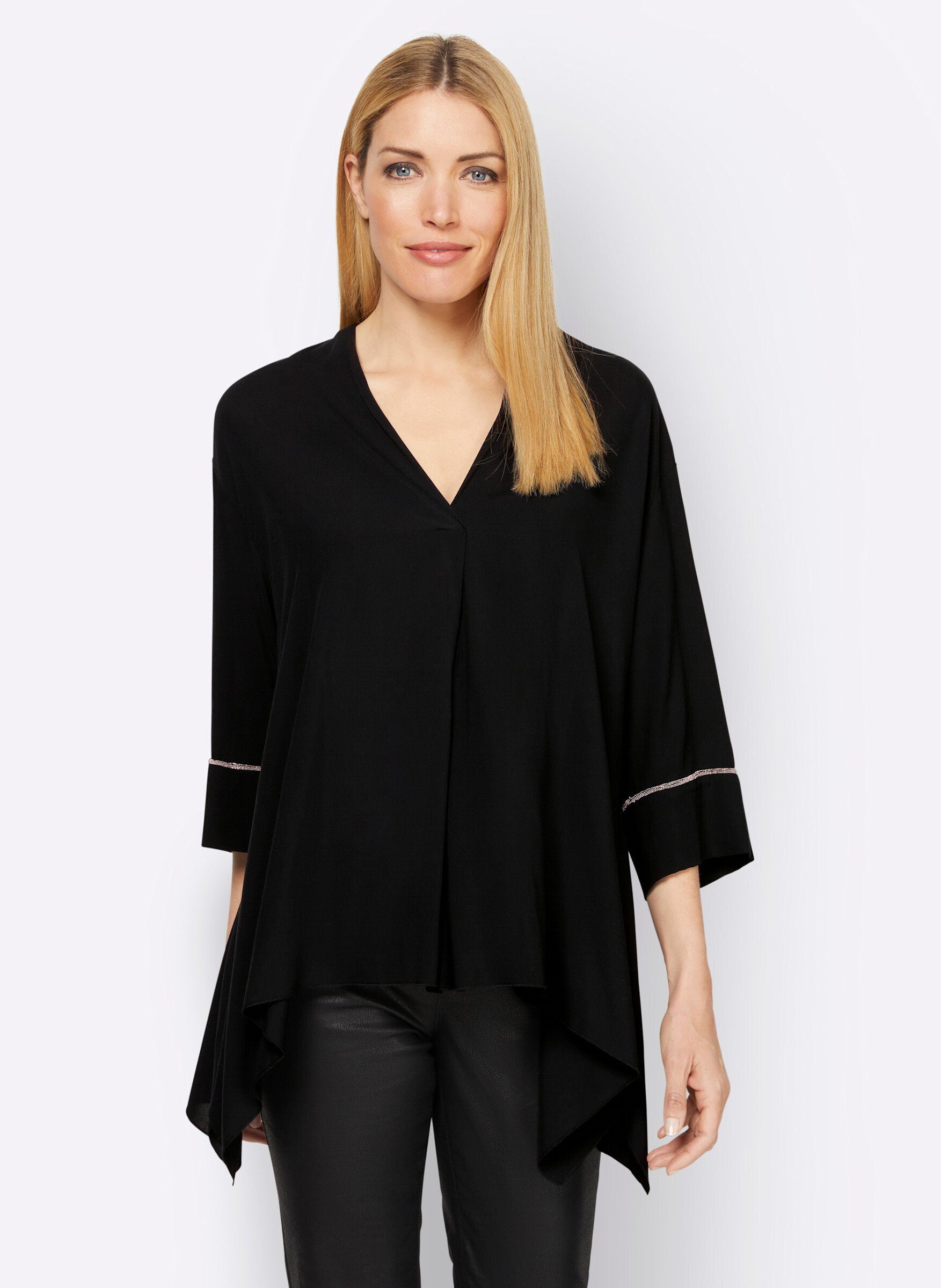 heine Klassische Bluse schwarz