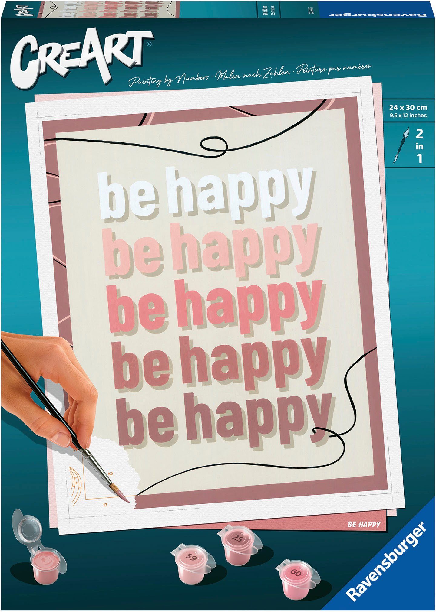 Malen nach Zahlen CreArt, Be Happy