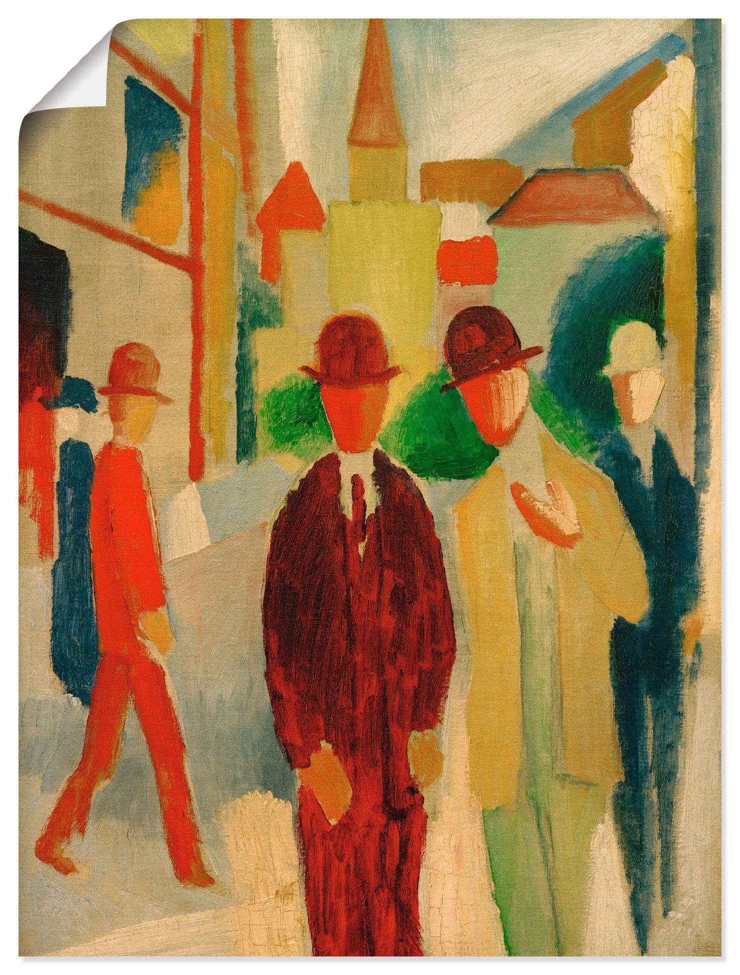 Artland Poster Helle Straße mit Leuten, Gruppen & Familien (1 St), ohne Rahmen