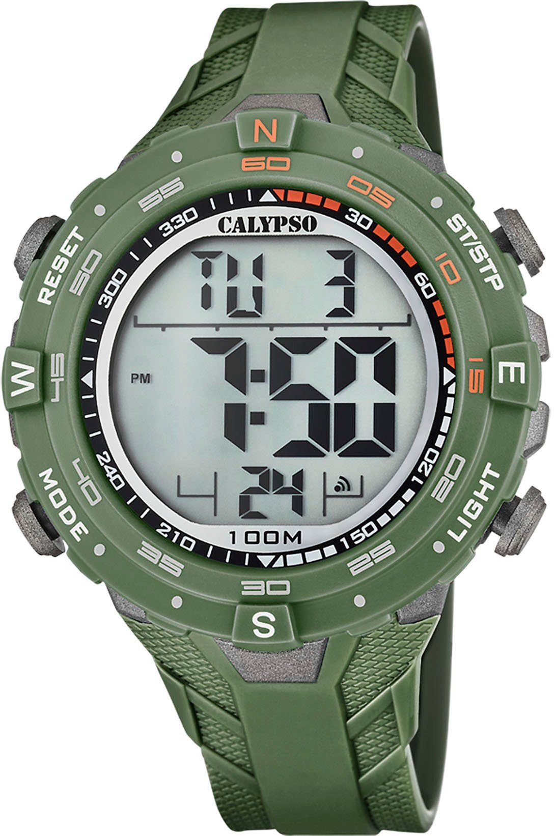 CALYPSO WATCHES Chronograph X-Trem, K5838/1, Armbanduhr, Quarzuhr, Herrenuhr, Datum, Digitalanzeige, Stoppfunktion