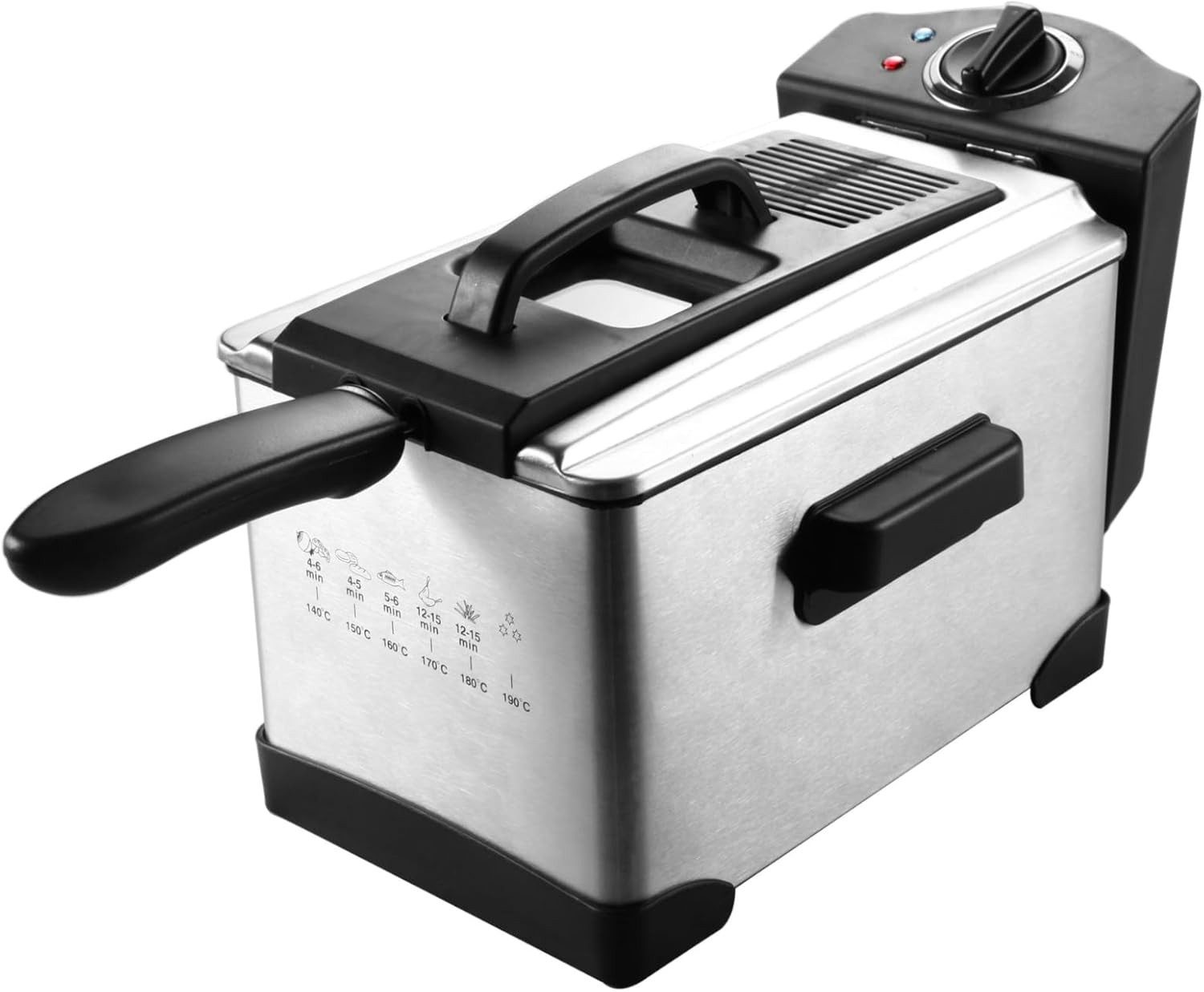 Elta Fritteuse Edelstahl DF-2100.3, 2000 W, 3,0 L emaille-beschichteter Öltank