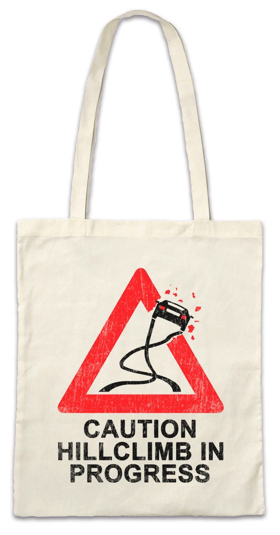 Beuteltasche Caution Hillclimb In Progress Stofftasche Race Racing Car Auto Driver