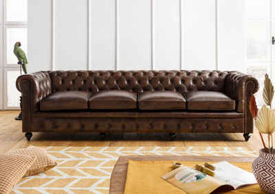 Massivmoebel24 3-Sitzer CHESTERFIELD, Couch, Dreisitzer Sitzgarnitur für Wohnräume