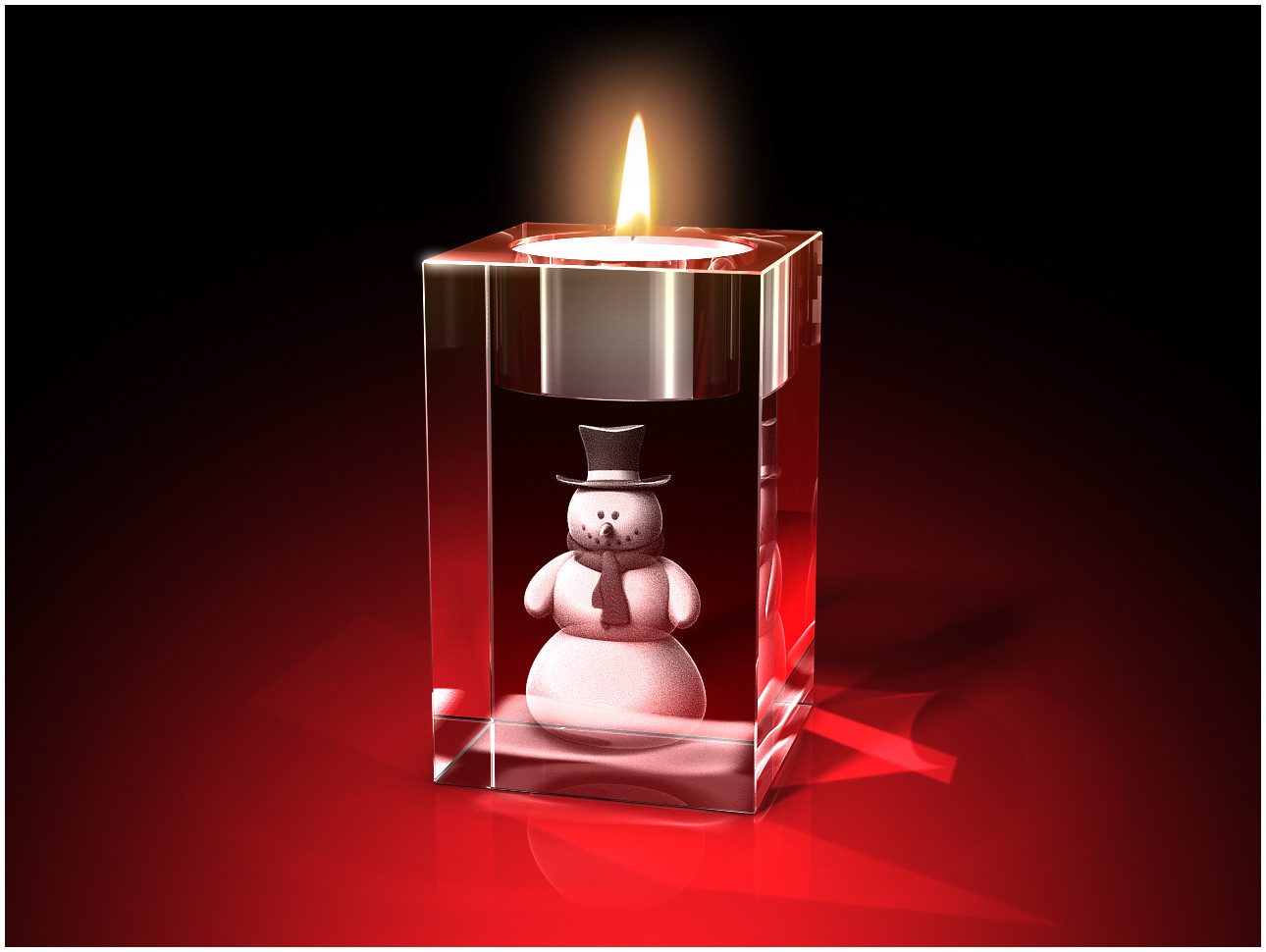 GLASFOTO.COM Teelichthalter Advents-Teelichthalter, Weihnachten, Kristallgl günstig online kaufen