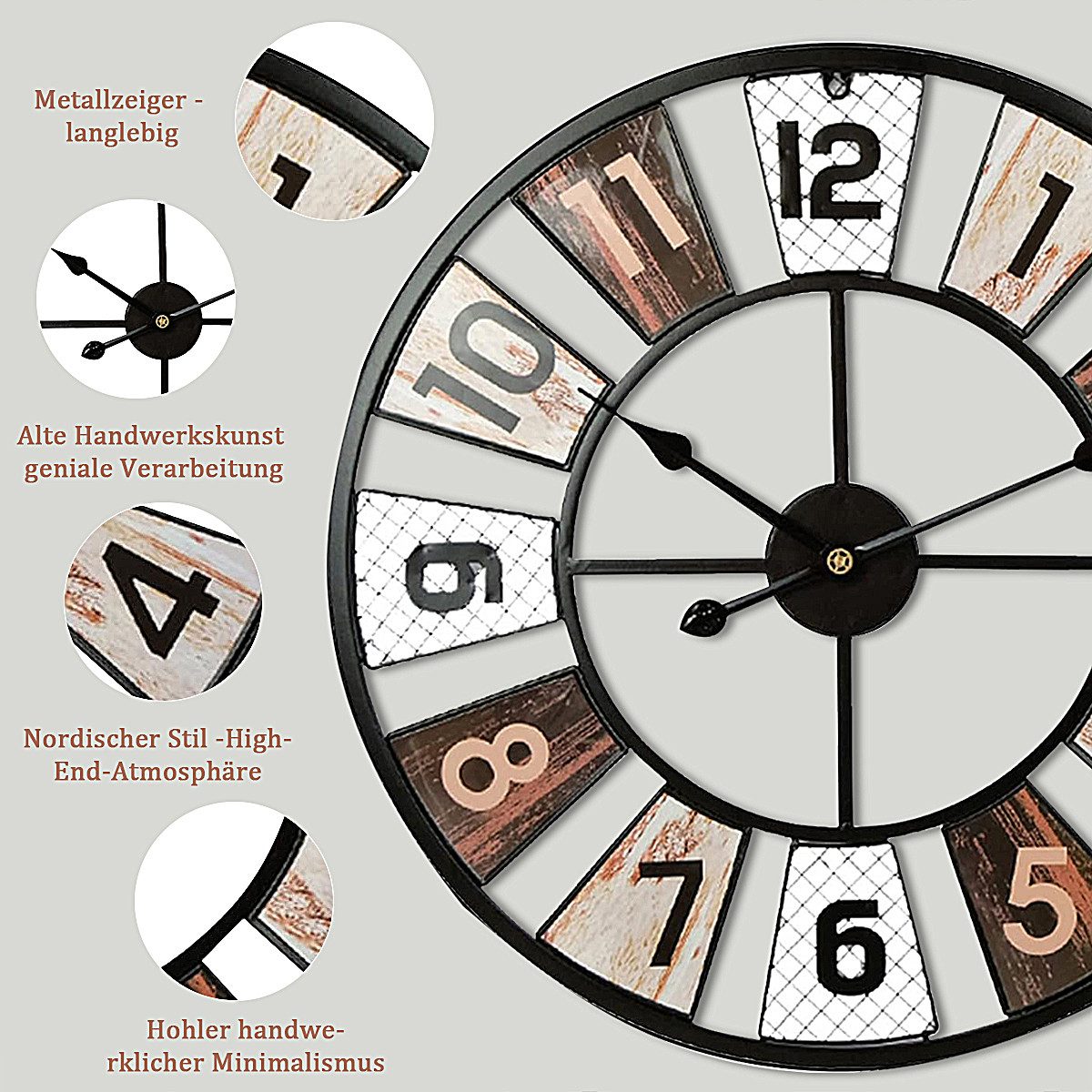RWEUOQ Wanduhr Wanduhr für den Garten günstig online kaufen