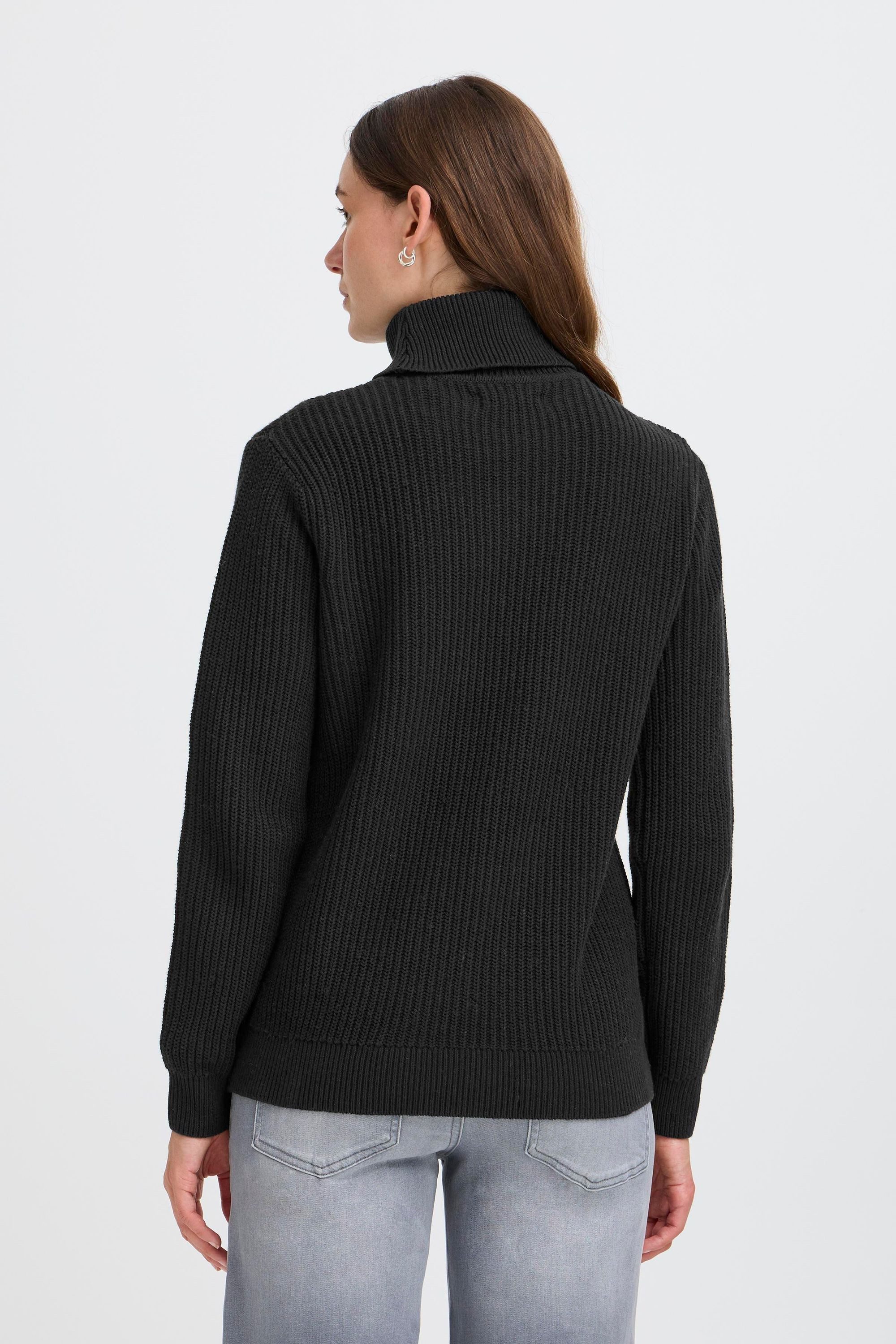 OXMO Rollkragenpullover OXKimse Modischer Rollkragenpullover aus Grobstrick-Qualität
