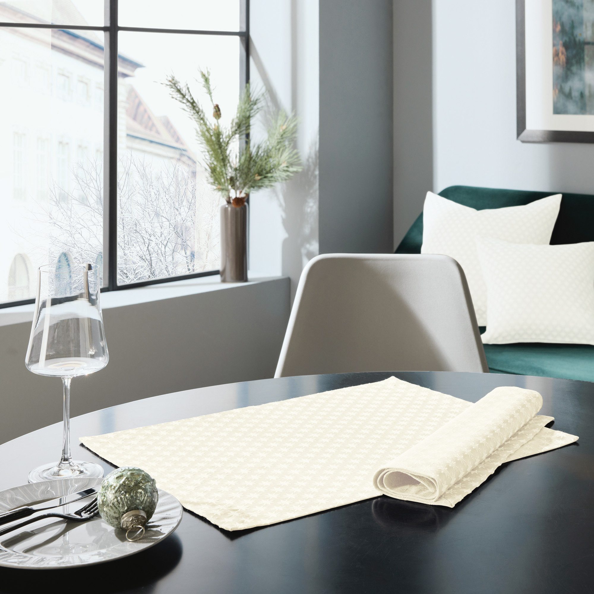 Erwin Müller Platzset Tischset "Denia" 2er-Pack, fleckabweisend Sterne