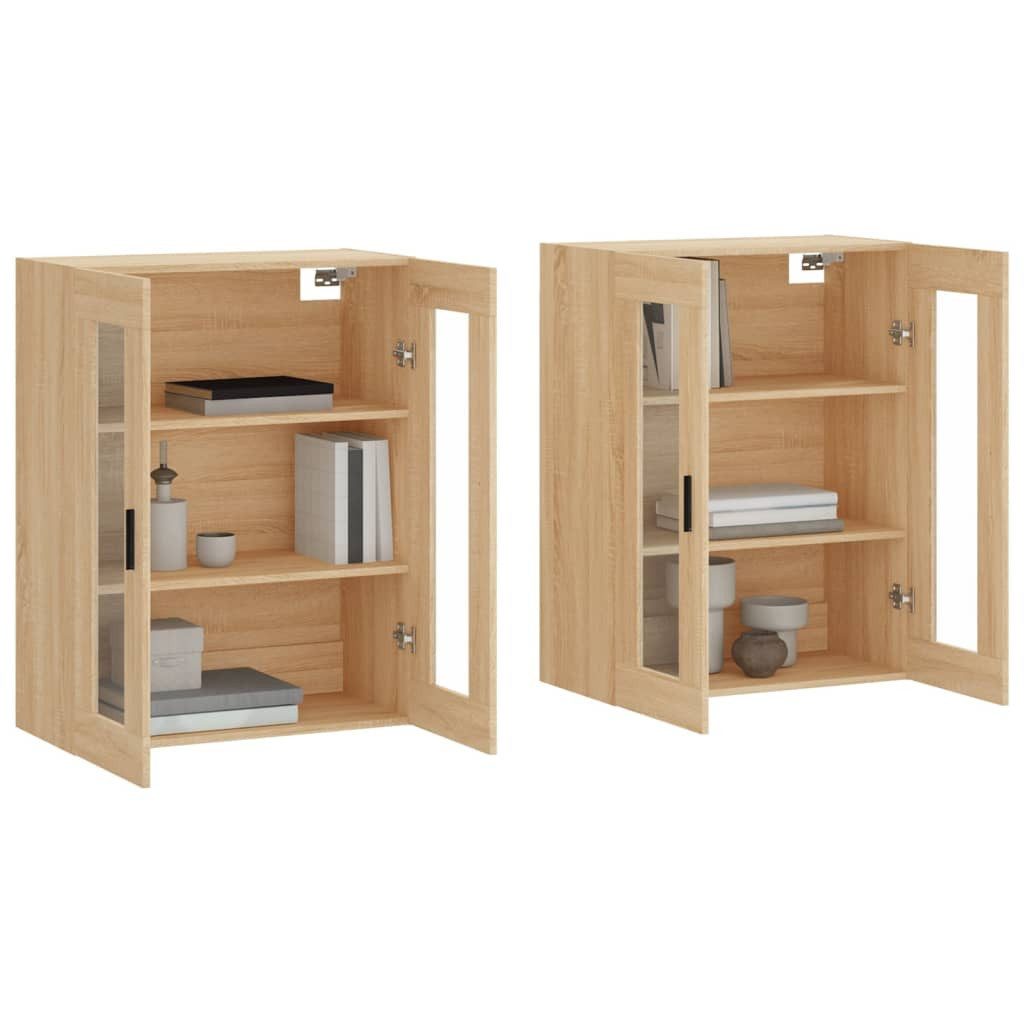 vidaXL Sideboard Wandschränke 2 Stk. Sonoma-Eiche günstig online kaufen