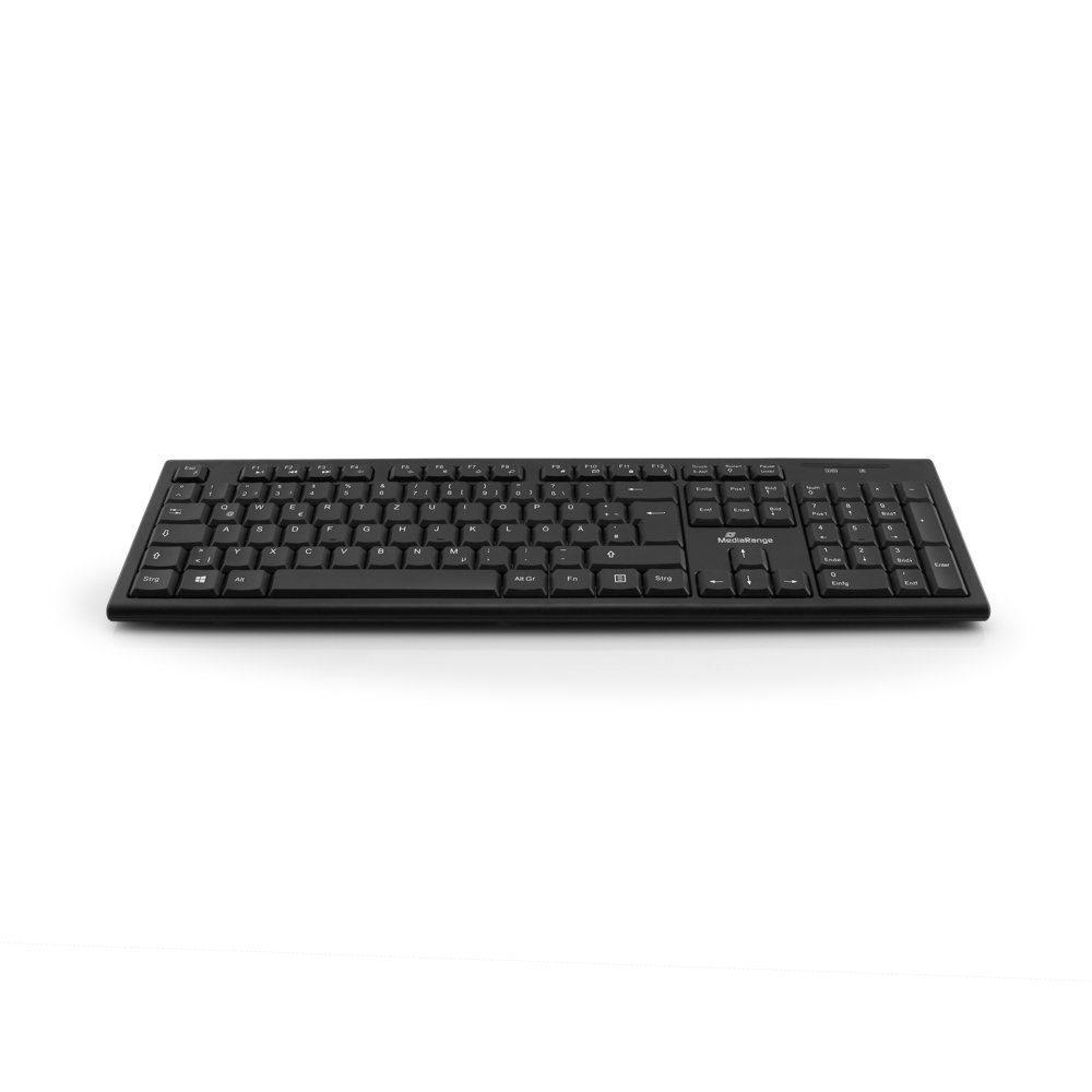 Mediarange Mediarange Funk Tastatur Keyboard QWERTZ kabellos schwarz MROS111 Tastatur