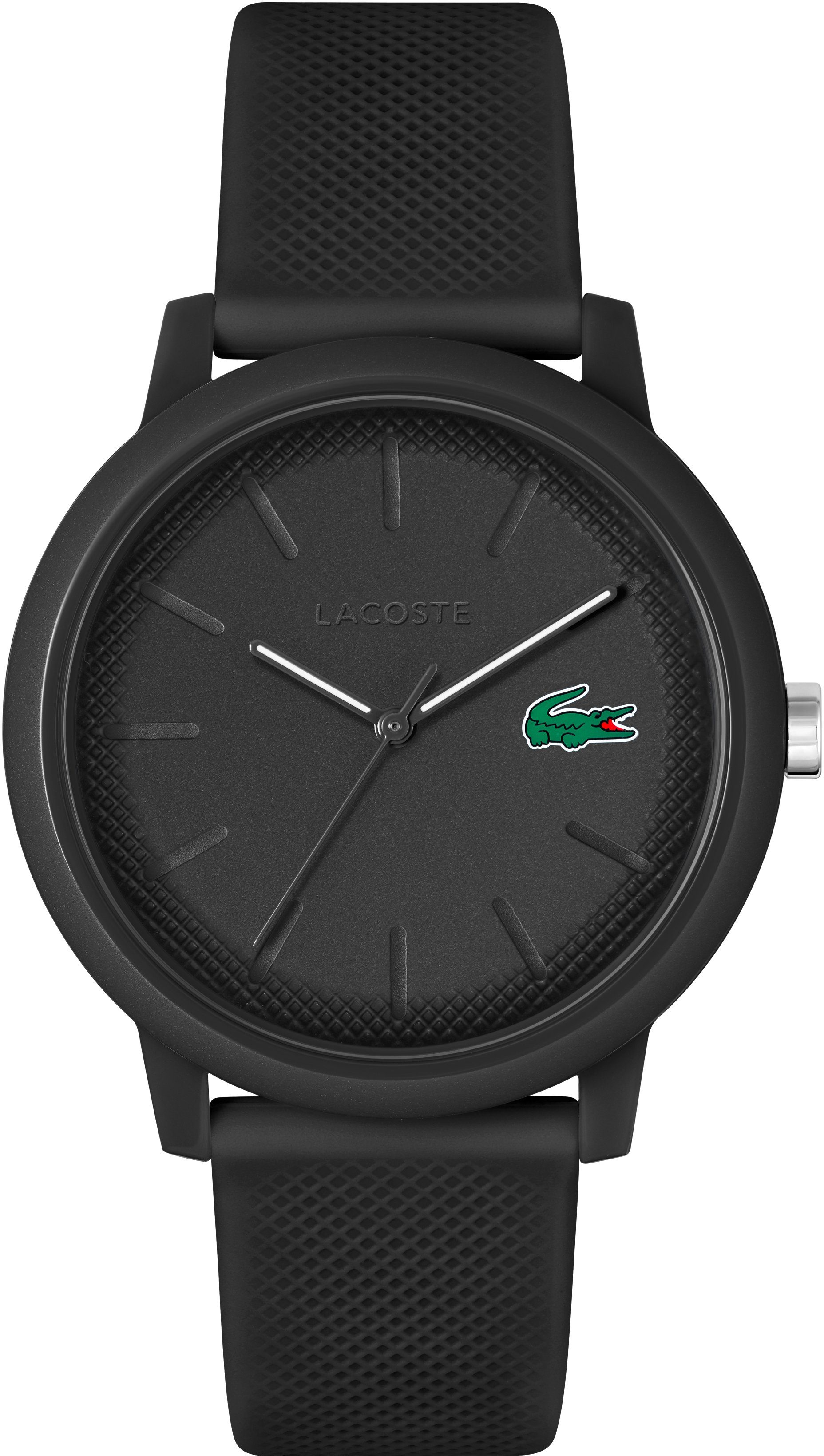 Lacoste Quarzuhr LACOSTE.12.12 2011171, Armbanduhr, Herrenuhr, Mineralglas, Silikonarmband