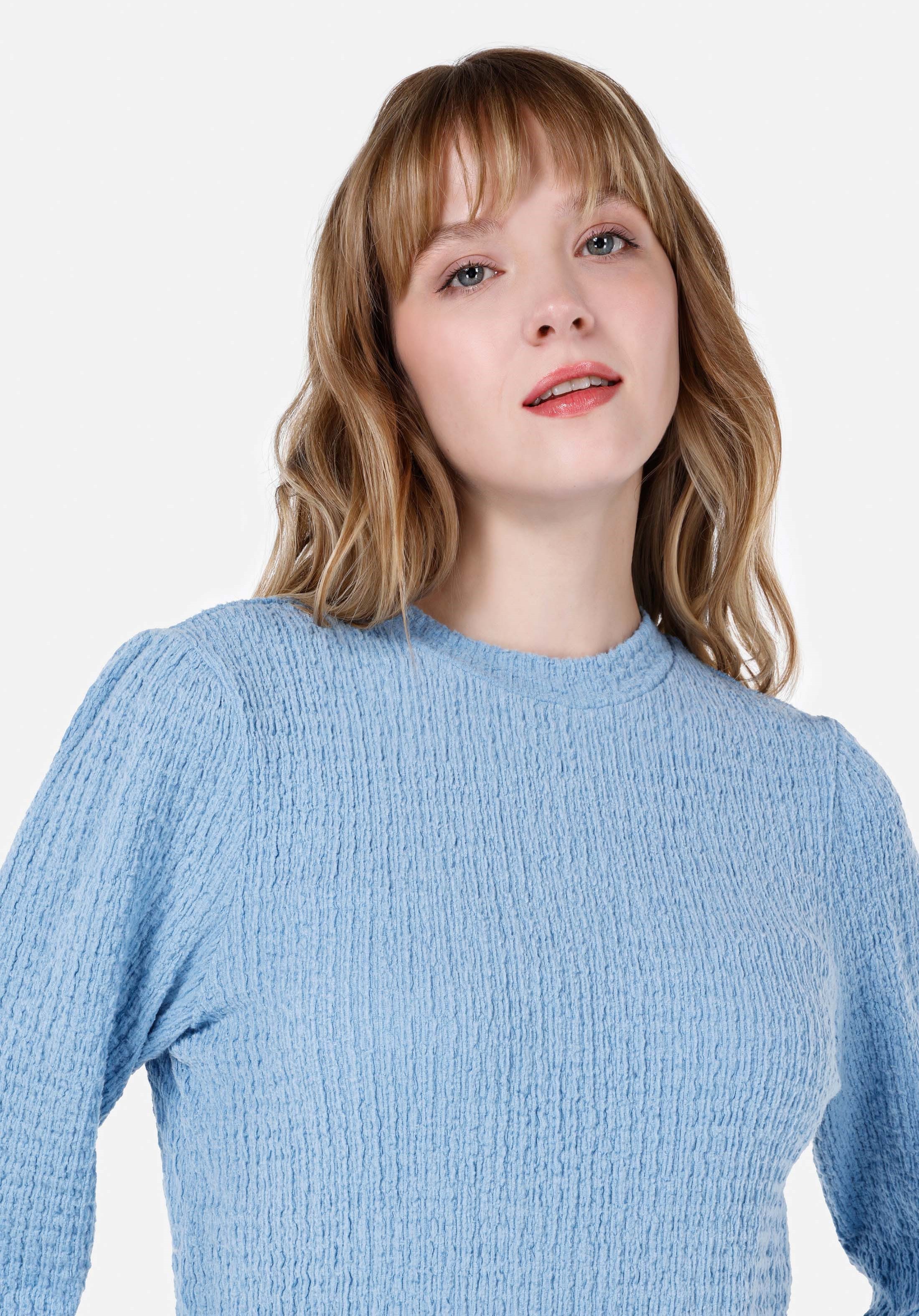 Colins T-Shirt Colins Regular Fit Rundhals Unifarbenes Langarm-T-Shirt für Damen