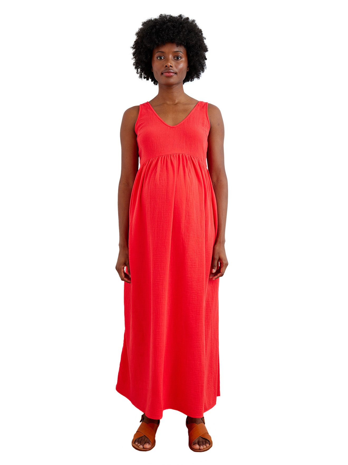 Maxikleid Langes Umstandskleid aus Musselin