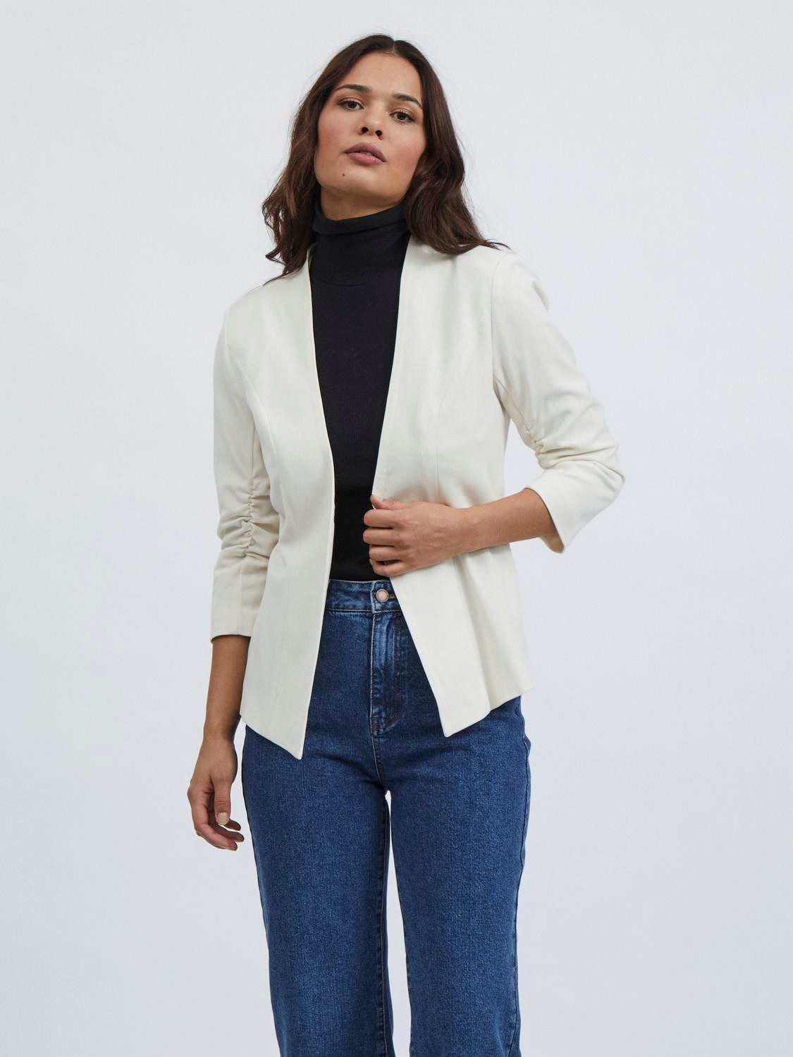 Vila Kurzblazer VIHER NEW 3/4 BLAZER -NOOS Materialmix, regular fit