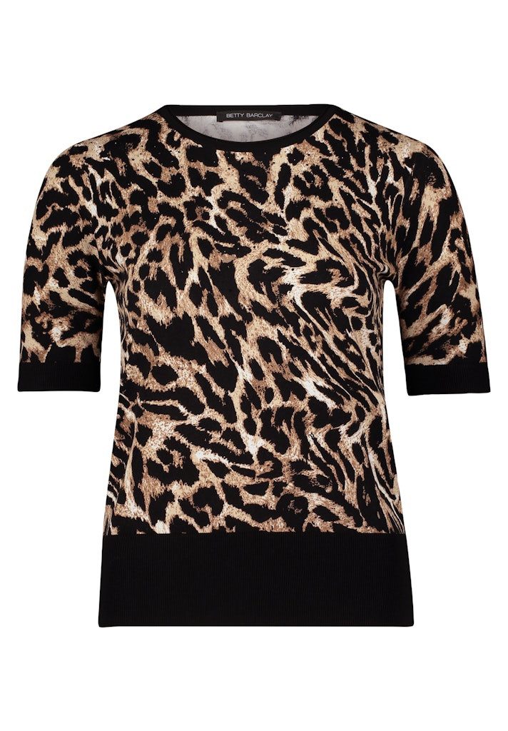 Kurzarmshirt Damen mit Animalprint