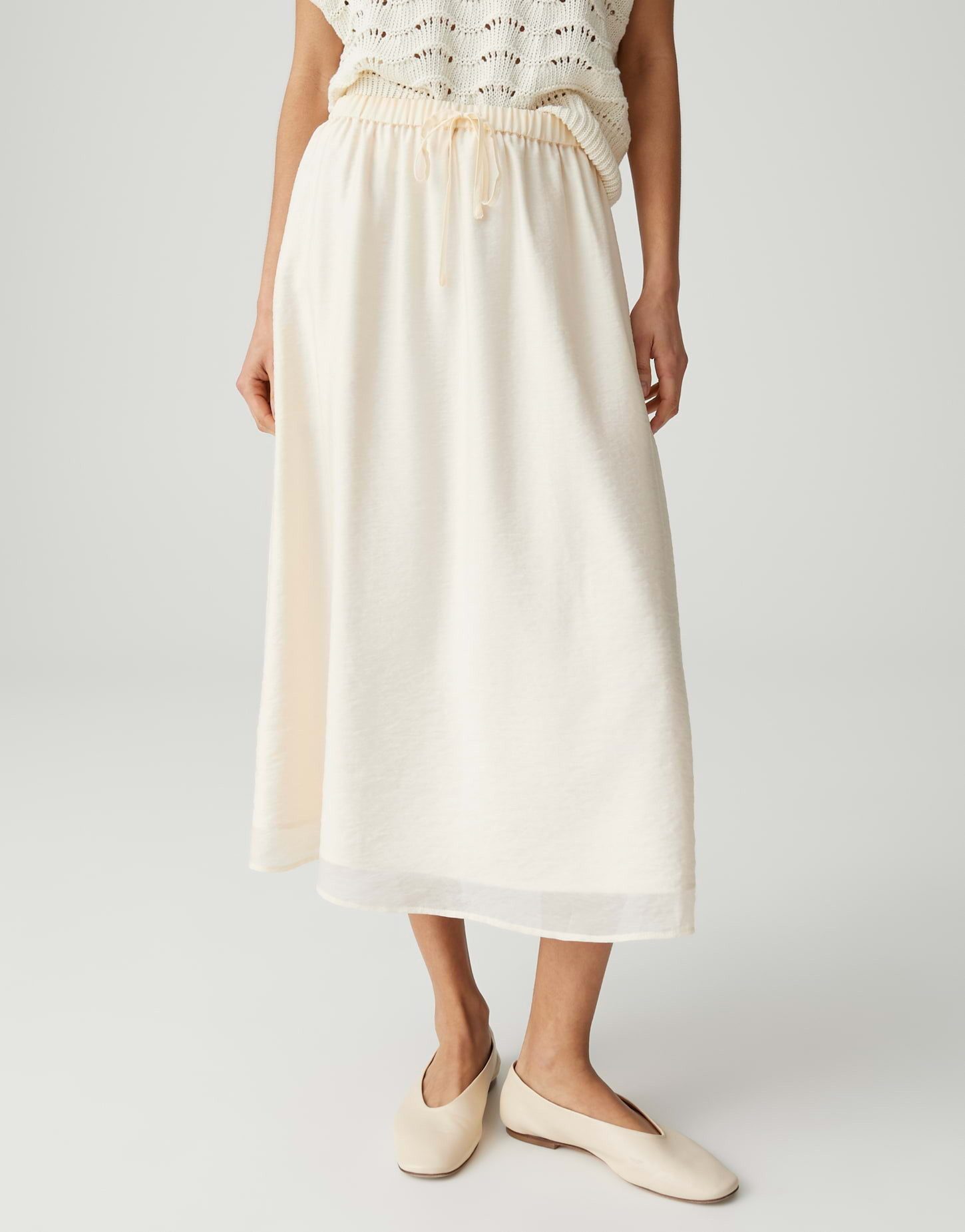 OPUS Midirock Ronna flow aus Webware Nahttaschen in der Seite, leichte Transparenz, leichter Stoff, Casual