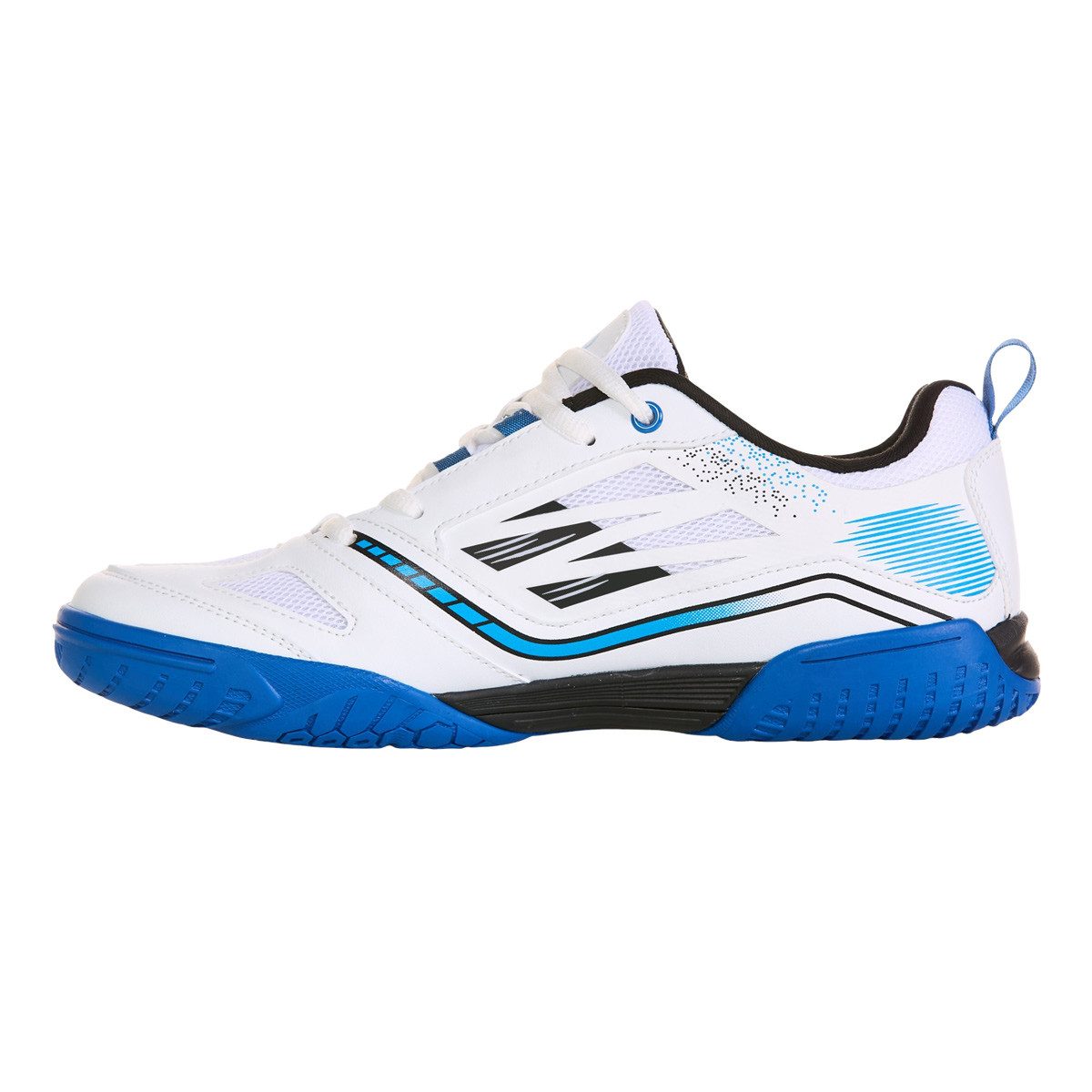 Gewo Tischtennis Schuh Flex Force Pro II, Indoor Hallenschuh, weiß-navy Trainingsschuh geeignet für Tischtennis