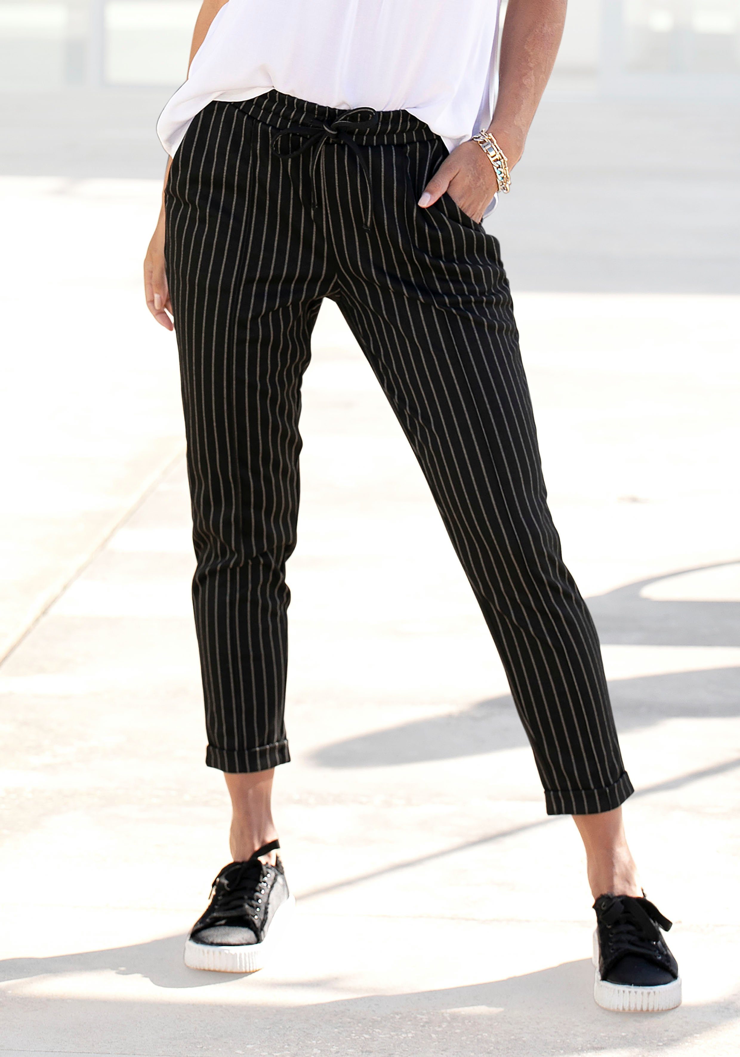 Vivance Jogger Pants mit Streifen, Schlupfhose, Stretch günstig online kaufen