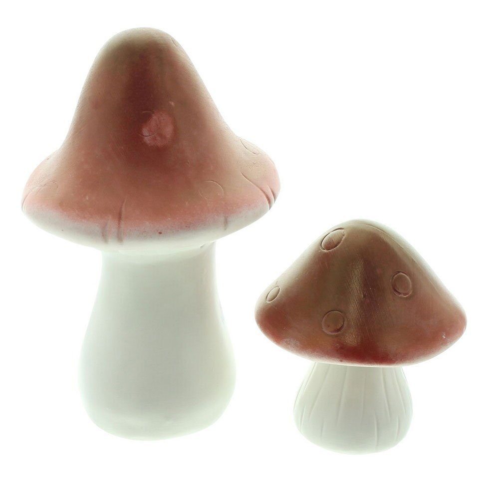 Home-trends24.de LED-Dekofigur LED Deko Pilz Figur Objekt Tischdeko Herbstdeko 2er Set (2 St)