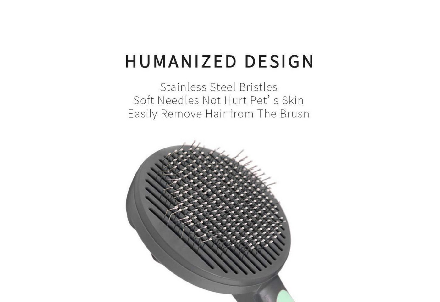 Thumbnail - LuxusKollektion Schutzkragen Katzenbürste Hundebürste Haustierbürste für Katzen und Hunde Grün
