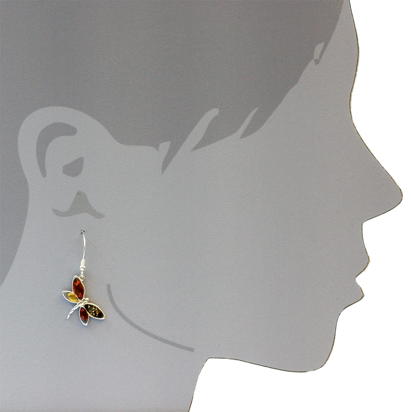 OSTSEE-SCHMUCK Paar Ohrhänger Ostsee-Schmuck Ohrhänger Schmetterling Ohrhän günstig online kaufen