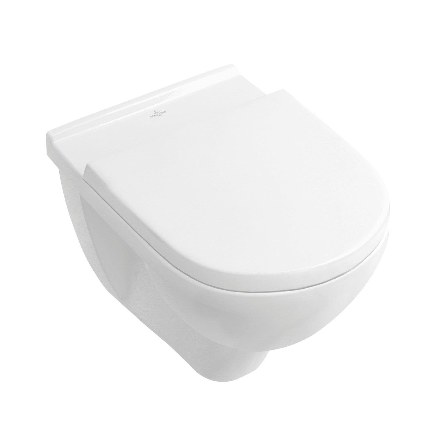 Villeroy & Boch WC-Komplettset O-novo spülrandlos inkl. WC Sitz weiß 5660HR01