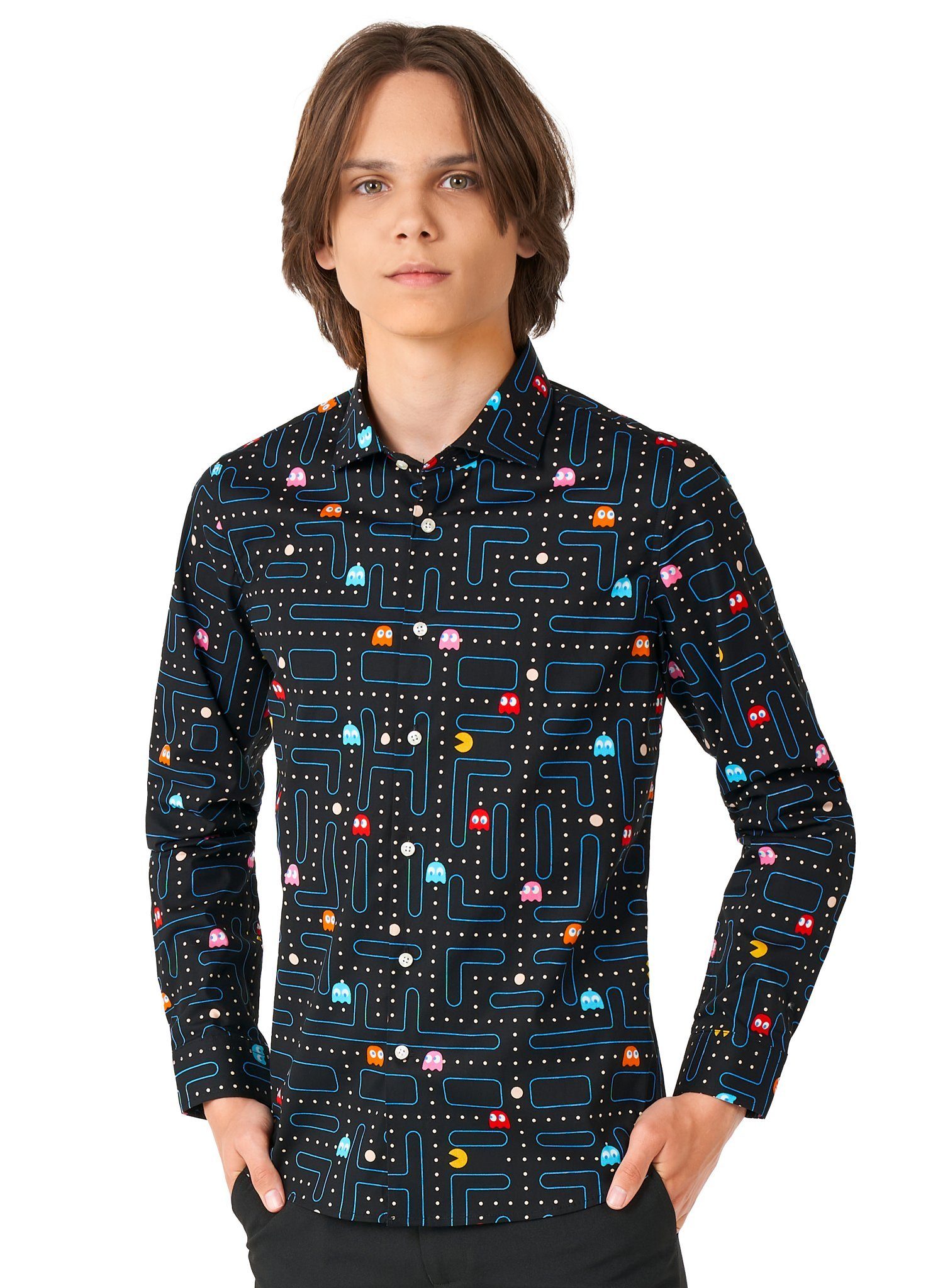 Opposuits T-Shirt Teen Pac-Man Hemd für Jugendliche Retro-Gaming-Hemd als perfekte Ergänzung zu allen Teenie Anzügen!
