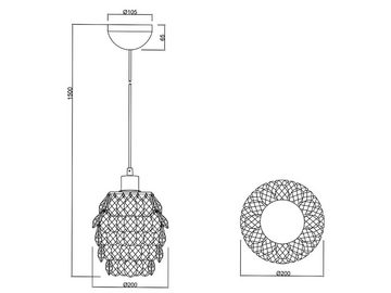 meineWunschleuchte LED Pendelleuchte, Dimmfunktion, LED wechselbar, Warmweiß, klein-e Designerlampe Kristall hängend über-n Esstisch & Bett, Ø20cm