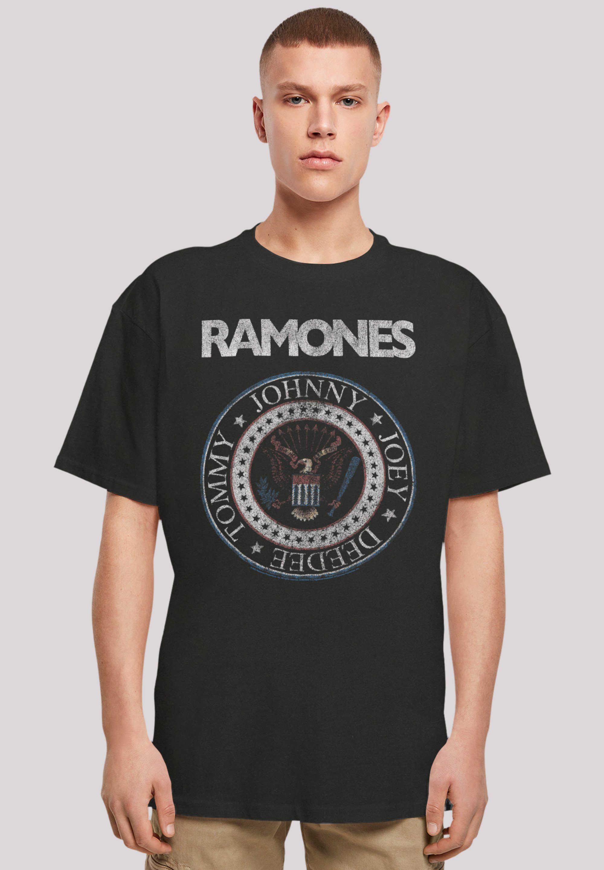 F4NT4STIC T-Shirt Ramones Rock Musik Band Red White And Seal Premium Qualität, Band, Rock-Musik schwarz | T-Shirts
