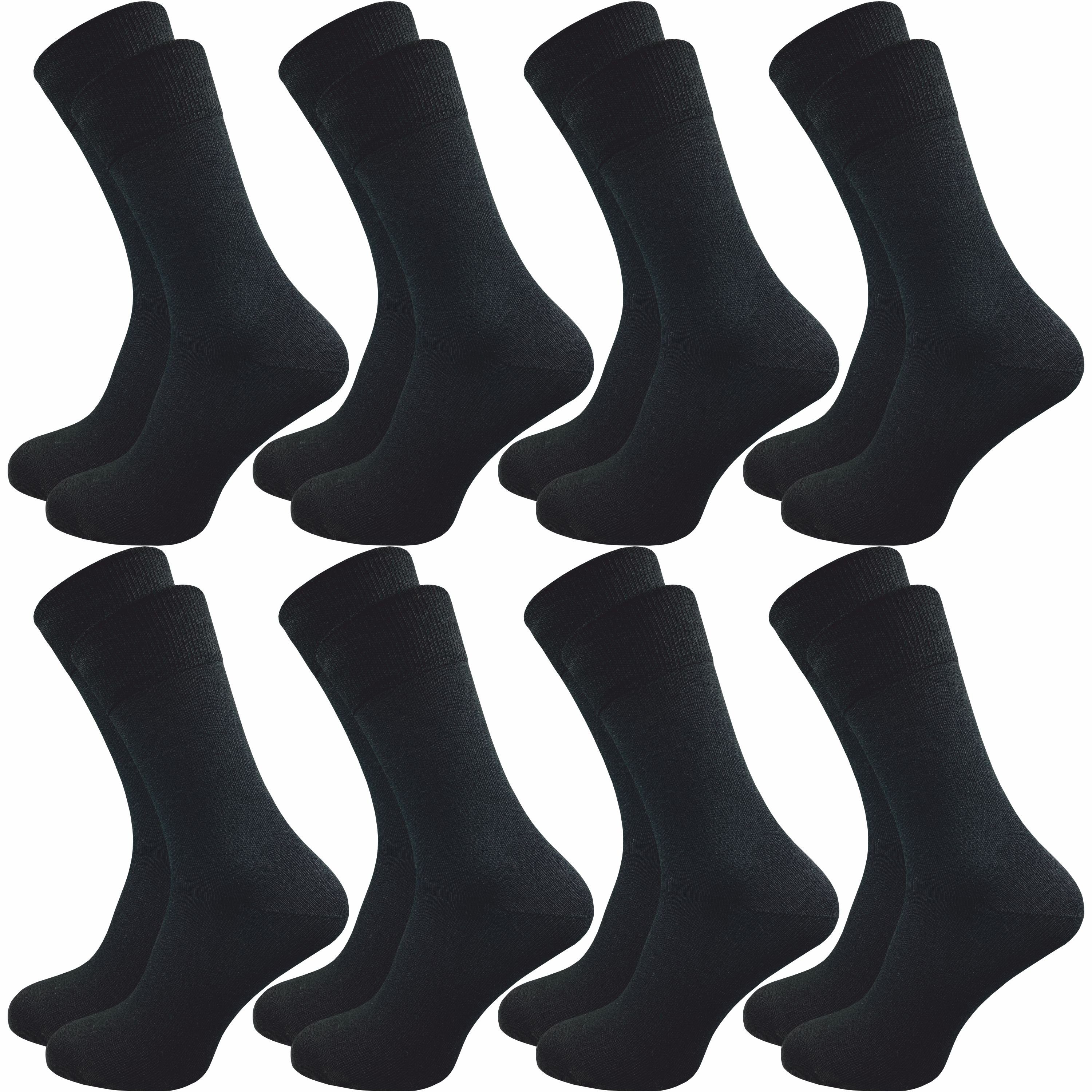 GAWILO Socken für Herren aus 100% Baumwolle - Ohne drückende Naht - mit Komfortbund (8 Paar) in schwarz, grau, blau, weiß & natur - mit handgekettelter Zehenspitze