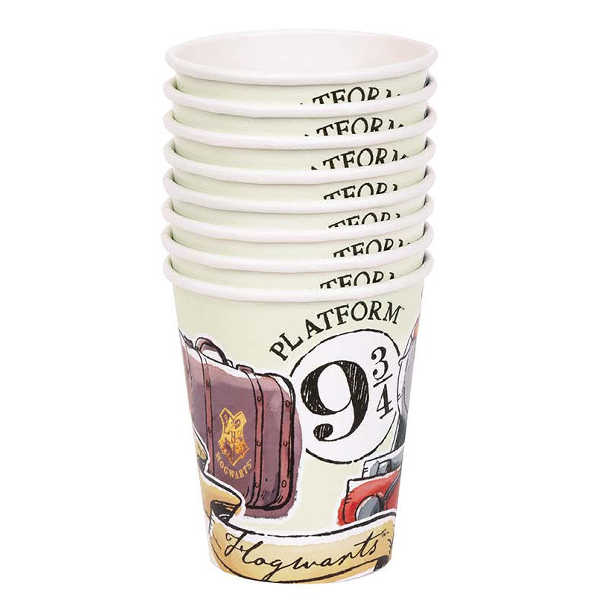 Unique Industries Inc. Одноразовий стакан Harry Potter Dekoration, Pappbecher 266ml/8Stk., 100% Papier, Pappe
