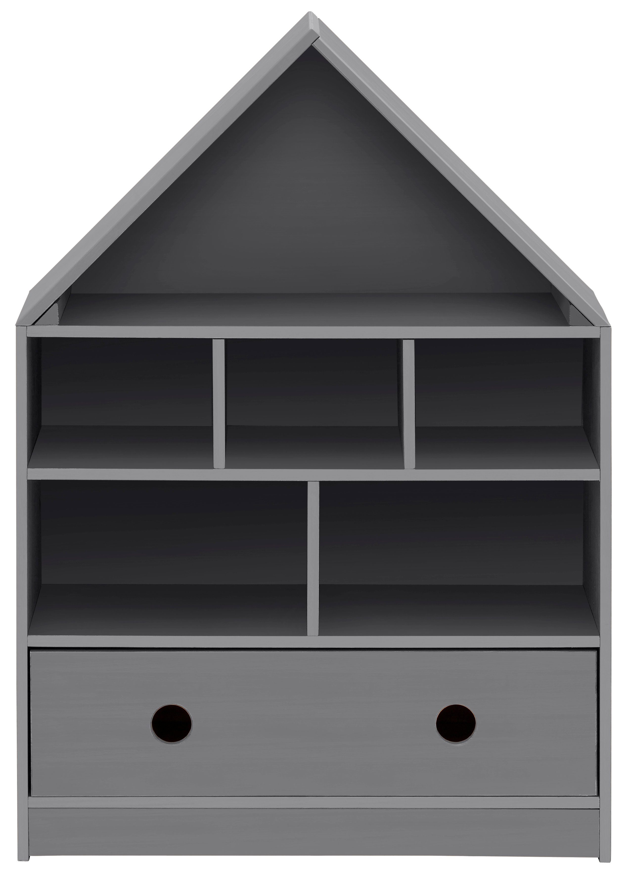 Kiefernholz, verschiedene 1-tlg., aus Stauraumregal Alpi, Farbvarianten, Breite 75cm grau Kinderregal Lüttenhütt