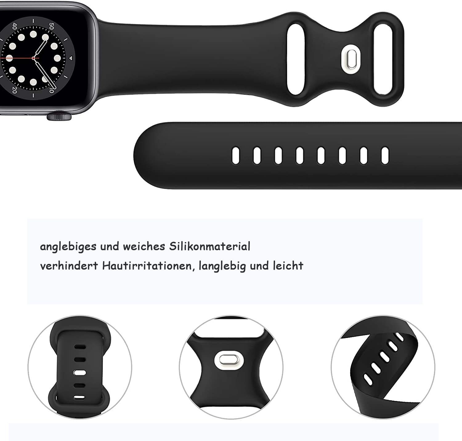 Kompatibel Armband 5 Apple mit Watch Stück Ersatzbänder Armband GelldG Smartwatch-Armband