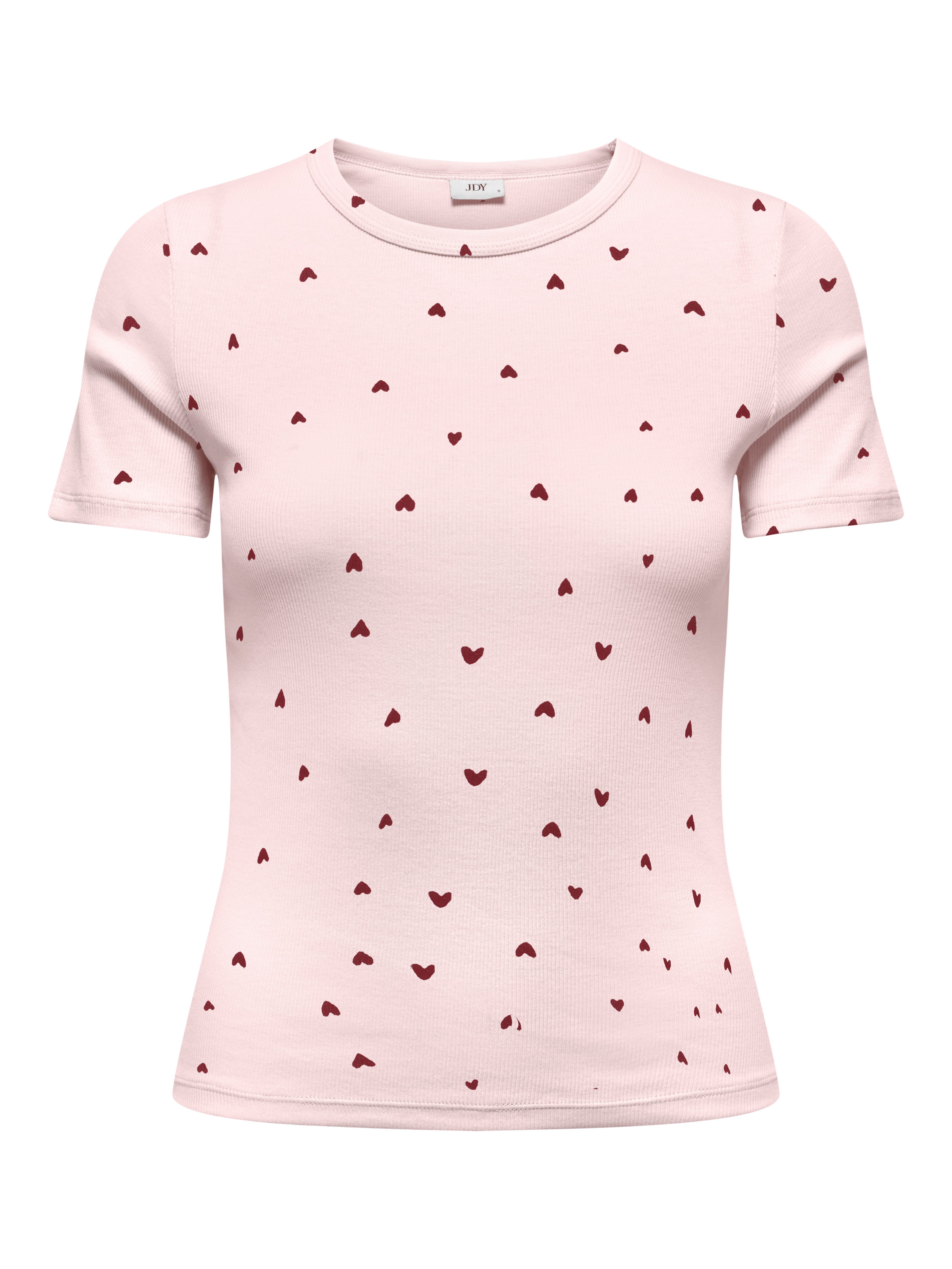 JDY Kurzarmshirt JDYLUCKY S/S O NECK TOP JRS DIA