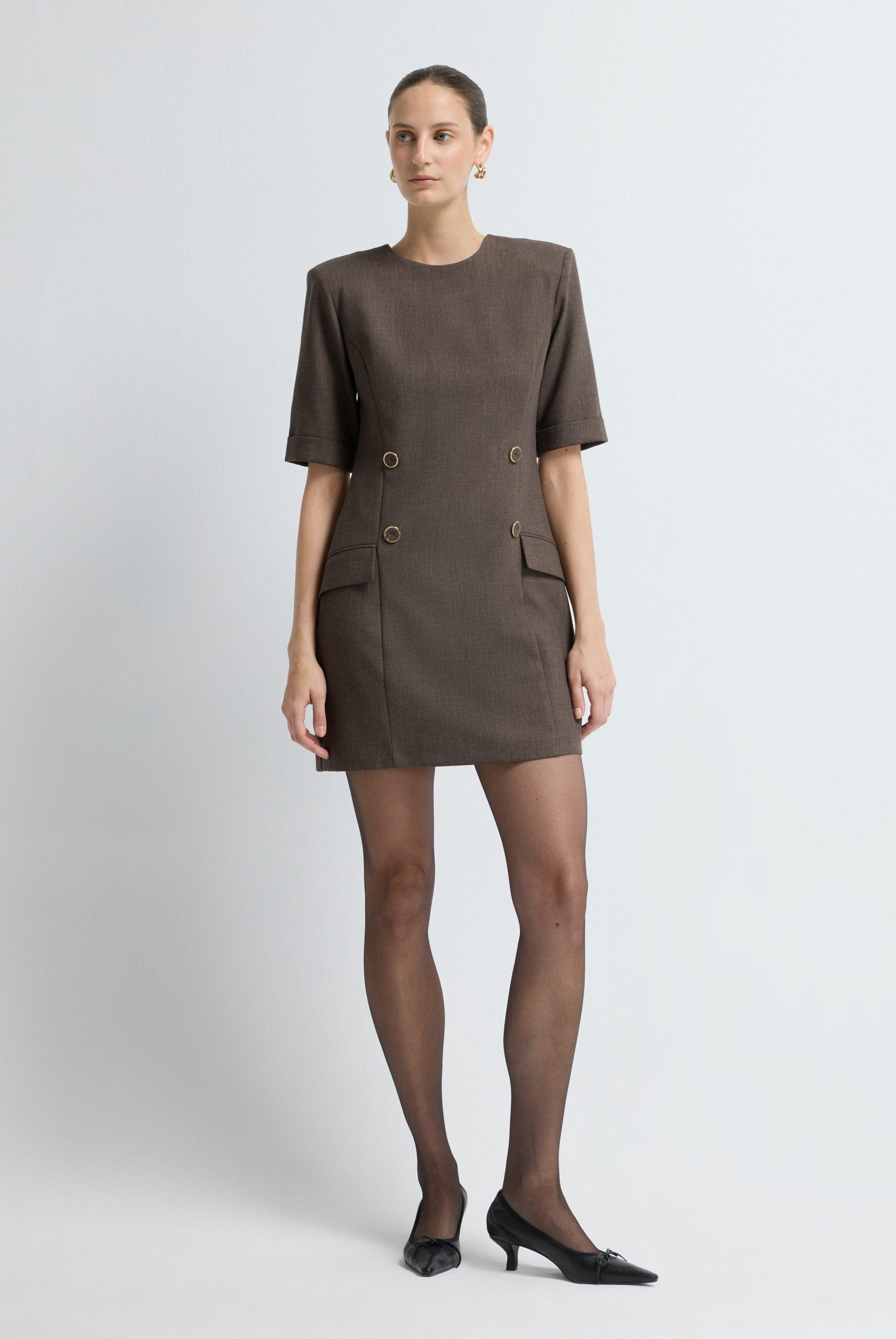 adL Hemdblusenkleid Kurzärmeliges Minikleid – Bild 2 von 5