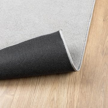 Teppich Teppich OVIEDO Kurzflor Grau 120x120 cm, vidaXL, Quadrat